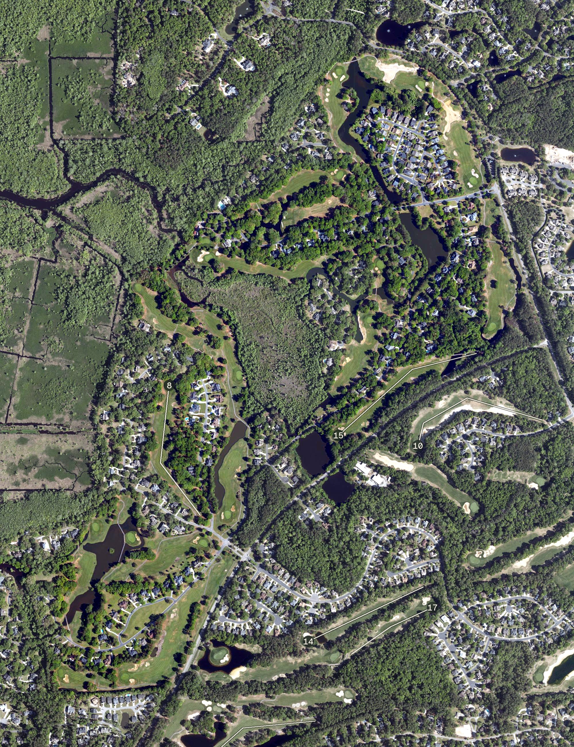 Aerial view of Willbrook Plantation, SC