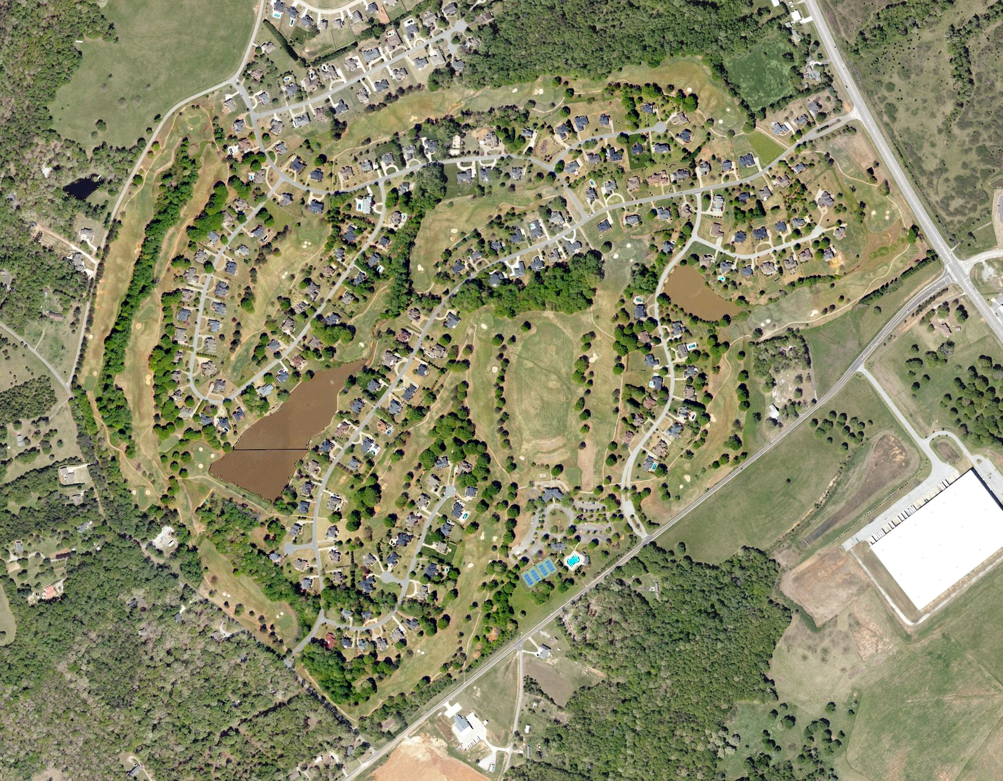 Aerial view of Willow Creek Golf Club, SC