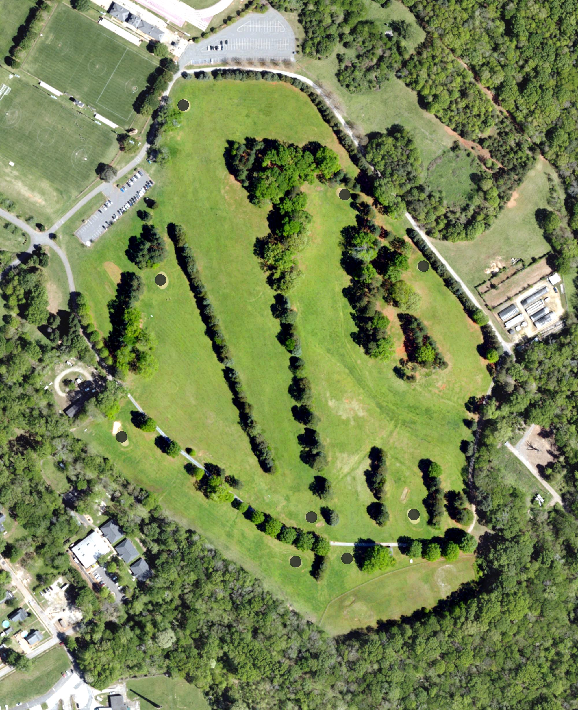 Aerial view of Winthrop University Golf Course, SC