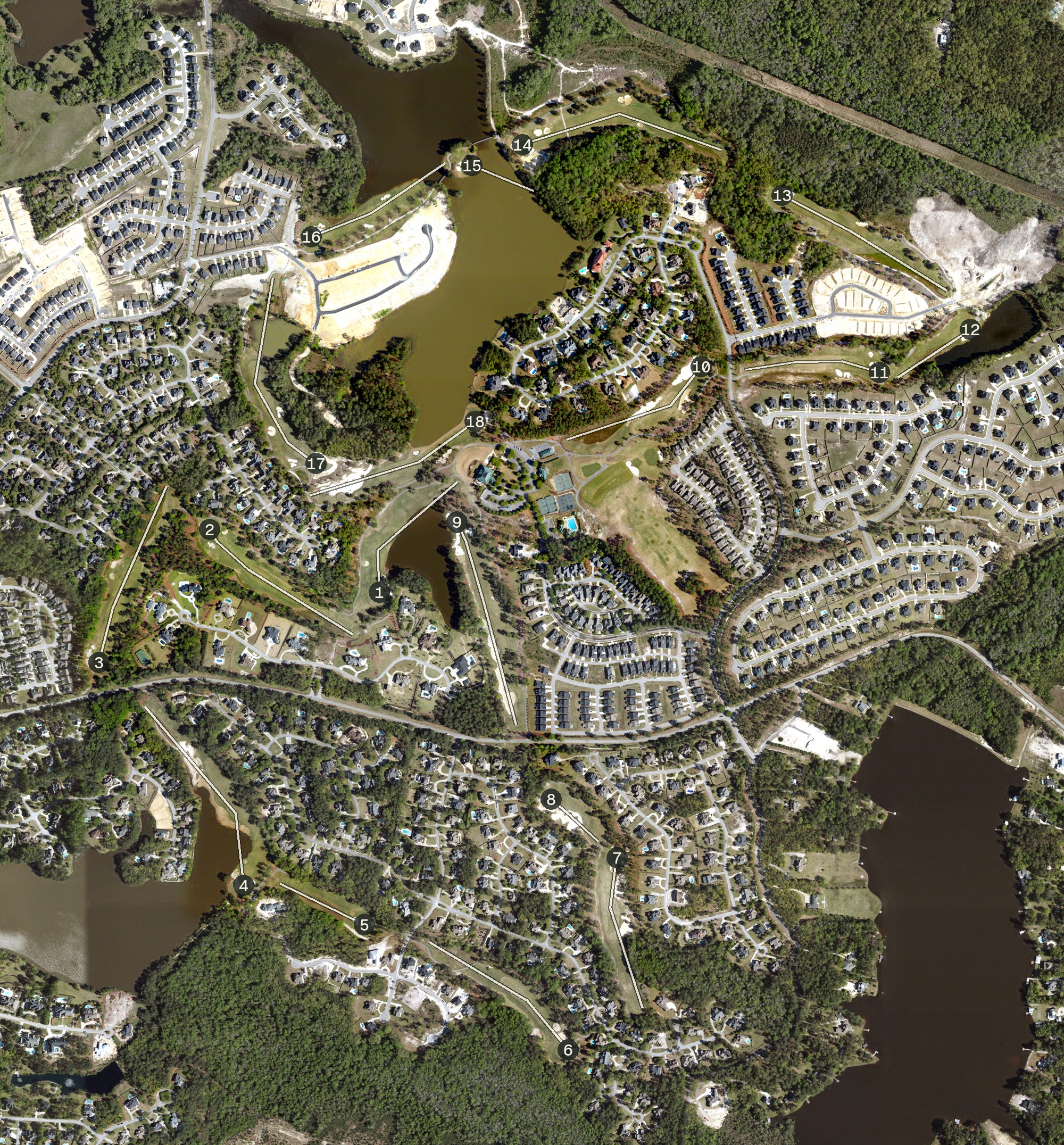 Aerial view of Woodcreek, SC
