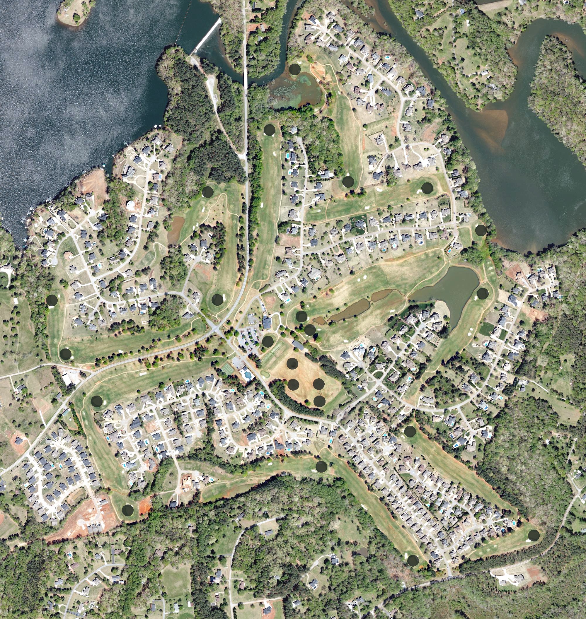 Aerial view of Woodfin Ridge Golf Club, SC