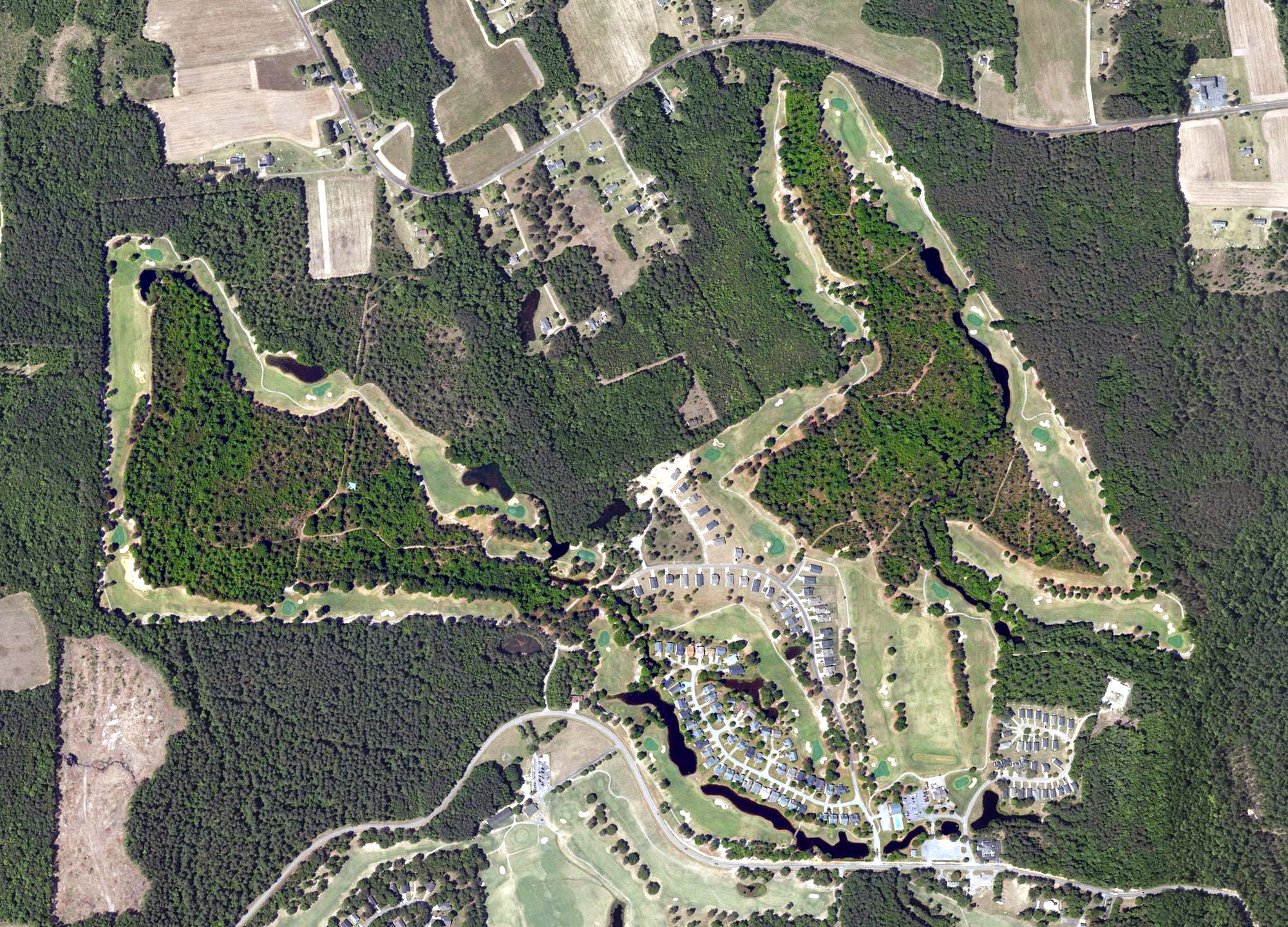Aerial view of Wyboo Golf Club, SC
