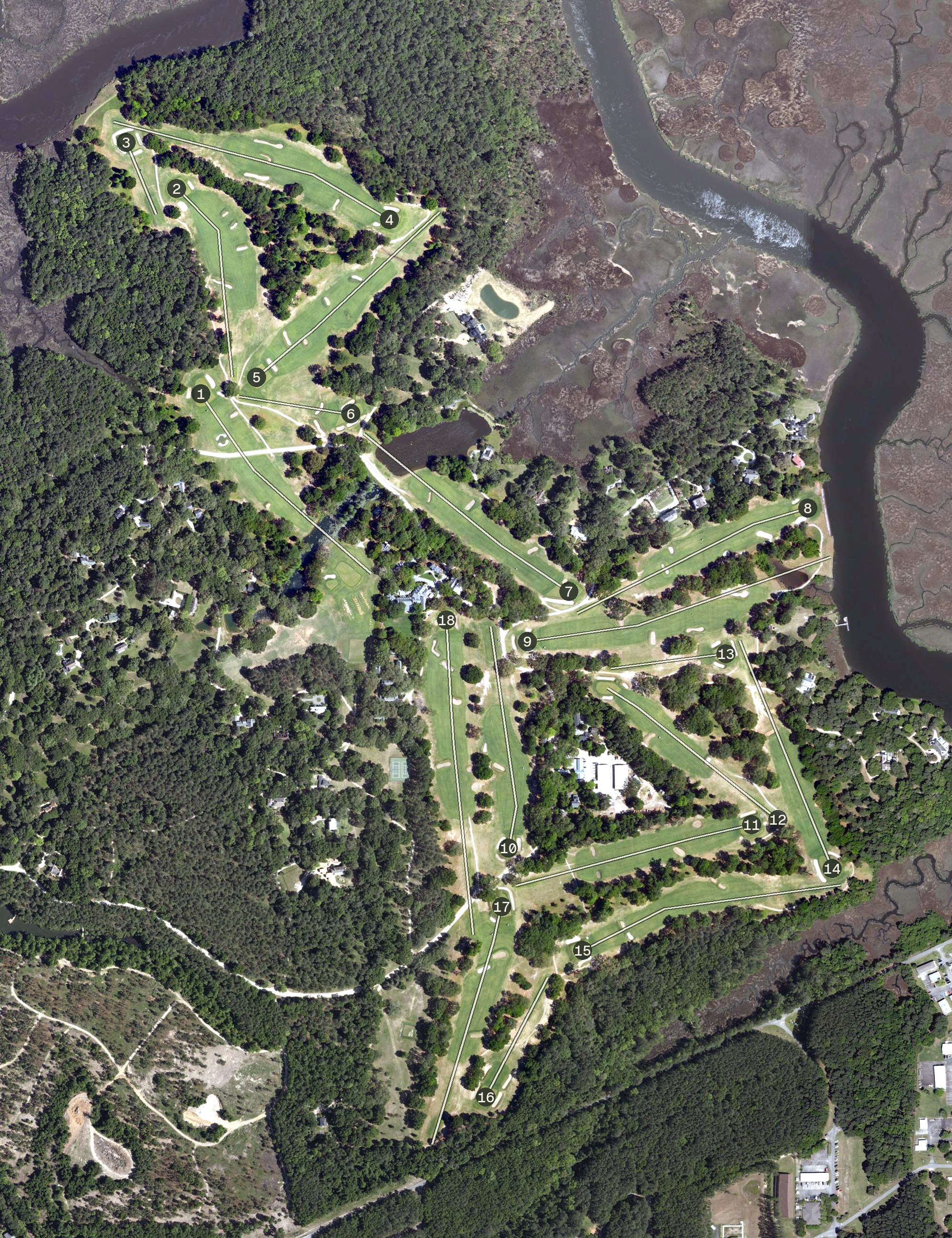 Aerial view of Yeaman's Hall Club Golf Course, SC