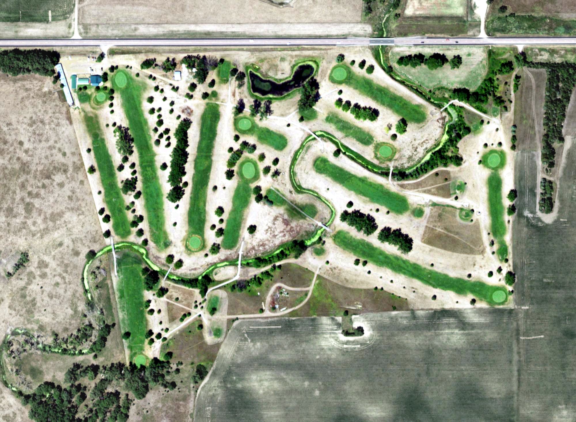 Aerial view of Bon Homme Golf Course, SD