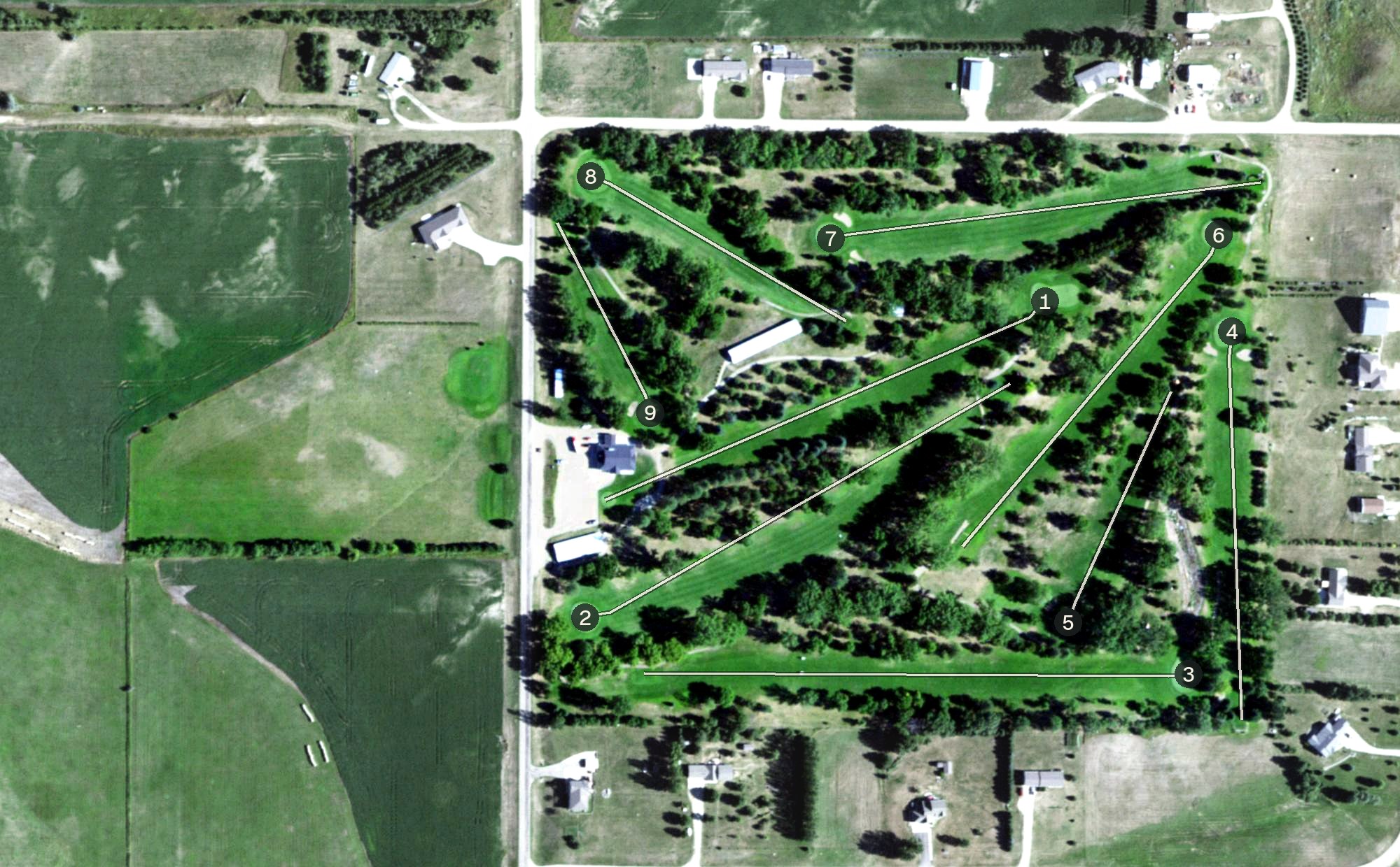 Aerial view of Britton Country Club, SD