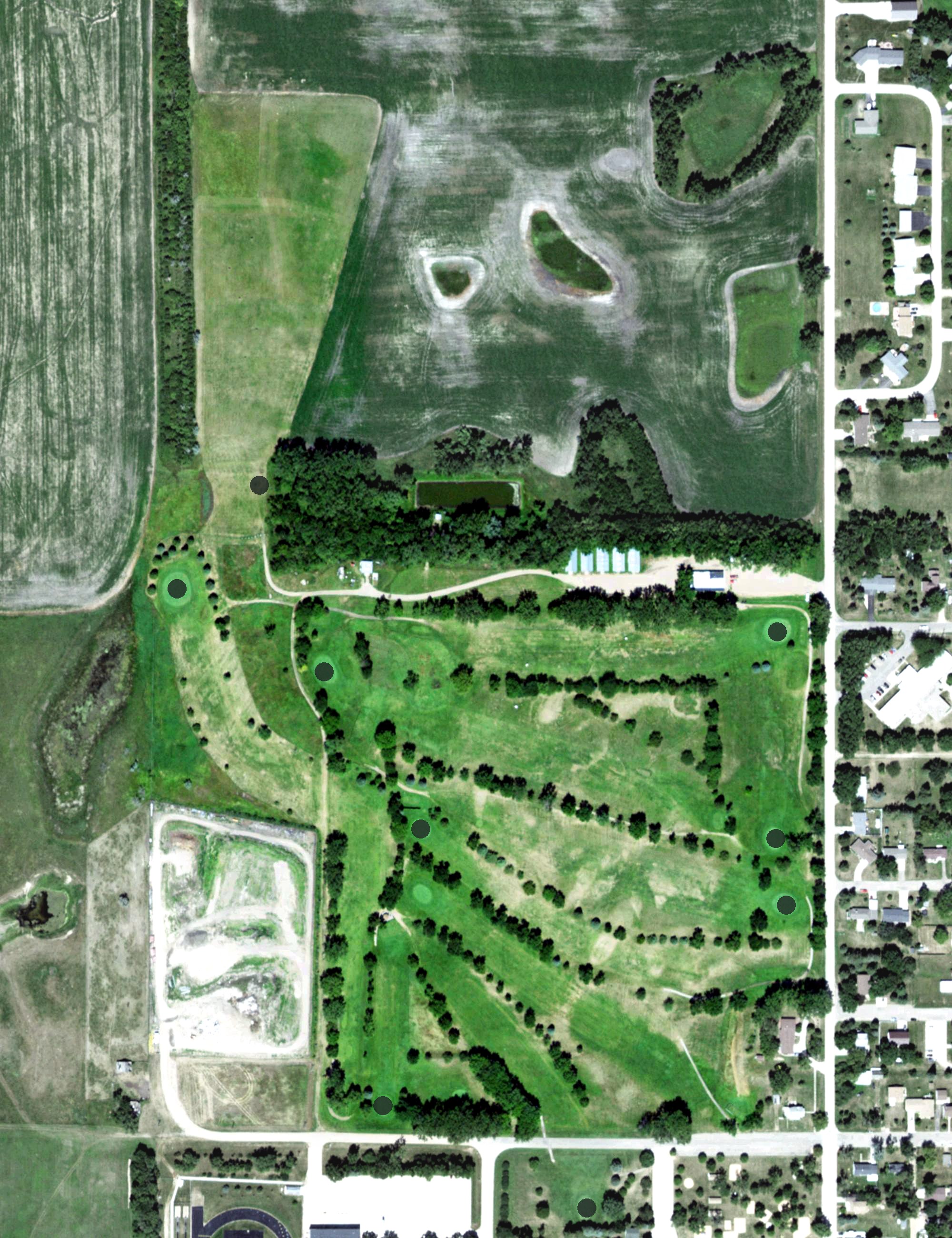Aerial view of Clark Golf Course, SD