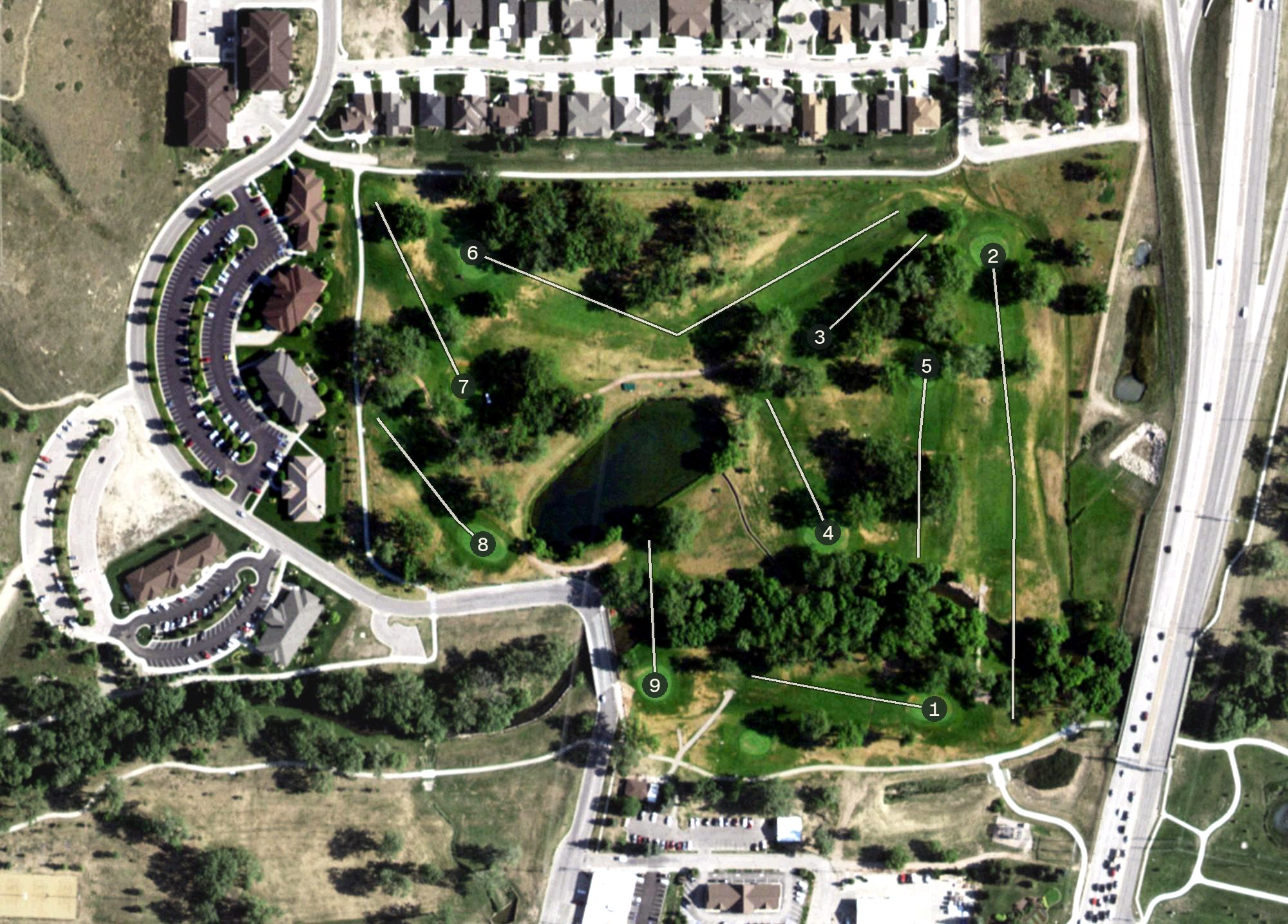Aerial view of Executive Golf Course, SD