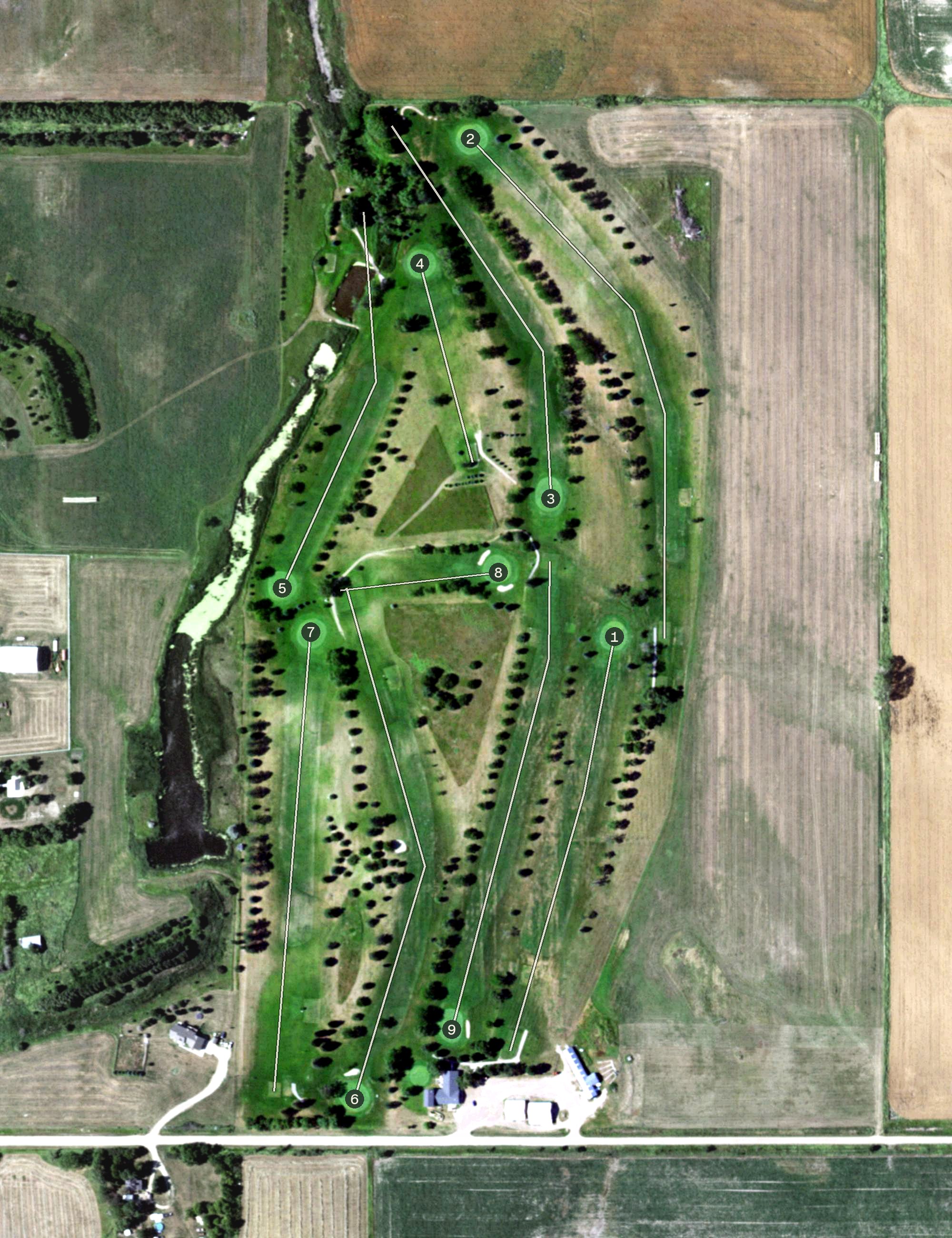 Aerial view of Gregory Golf Course, SD