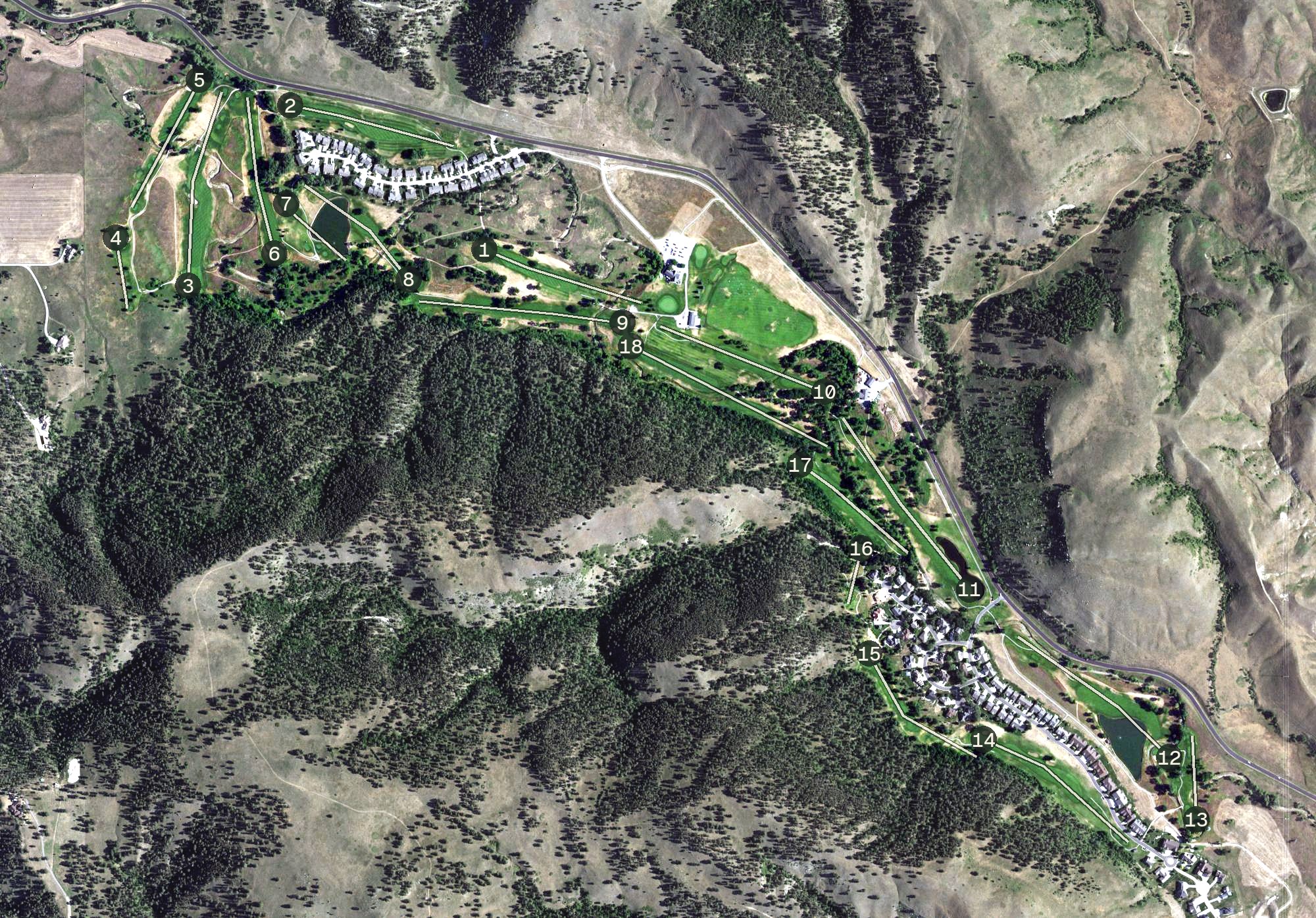 Aerial view of Hart Ranch Golf Club, SD