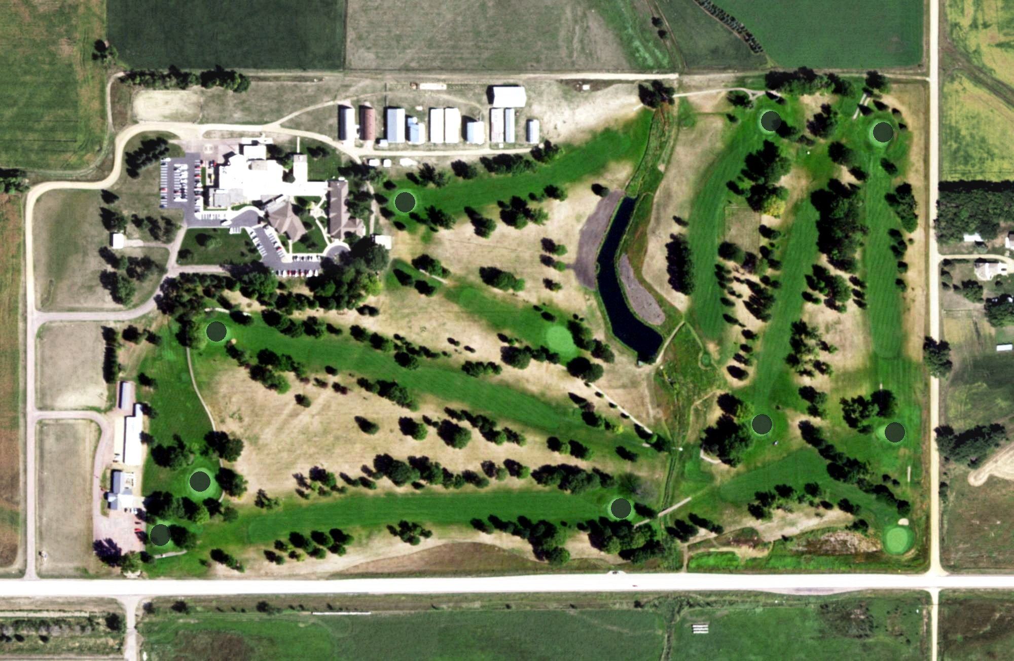 Aerial view of Hiawatha Golf Club, SD