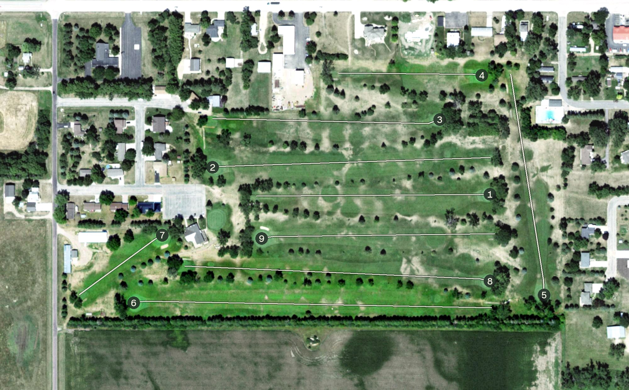 Aerial view of Kingsbury County Country Club, SD