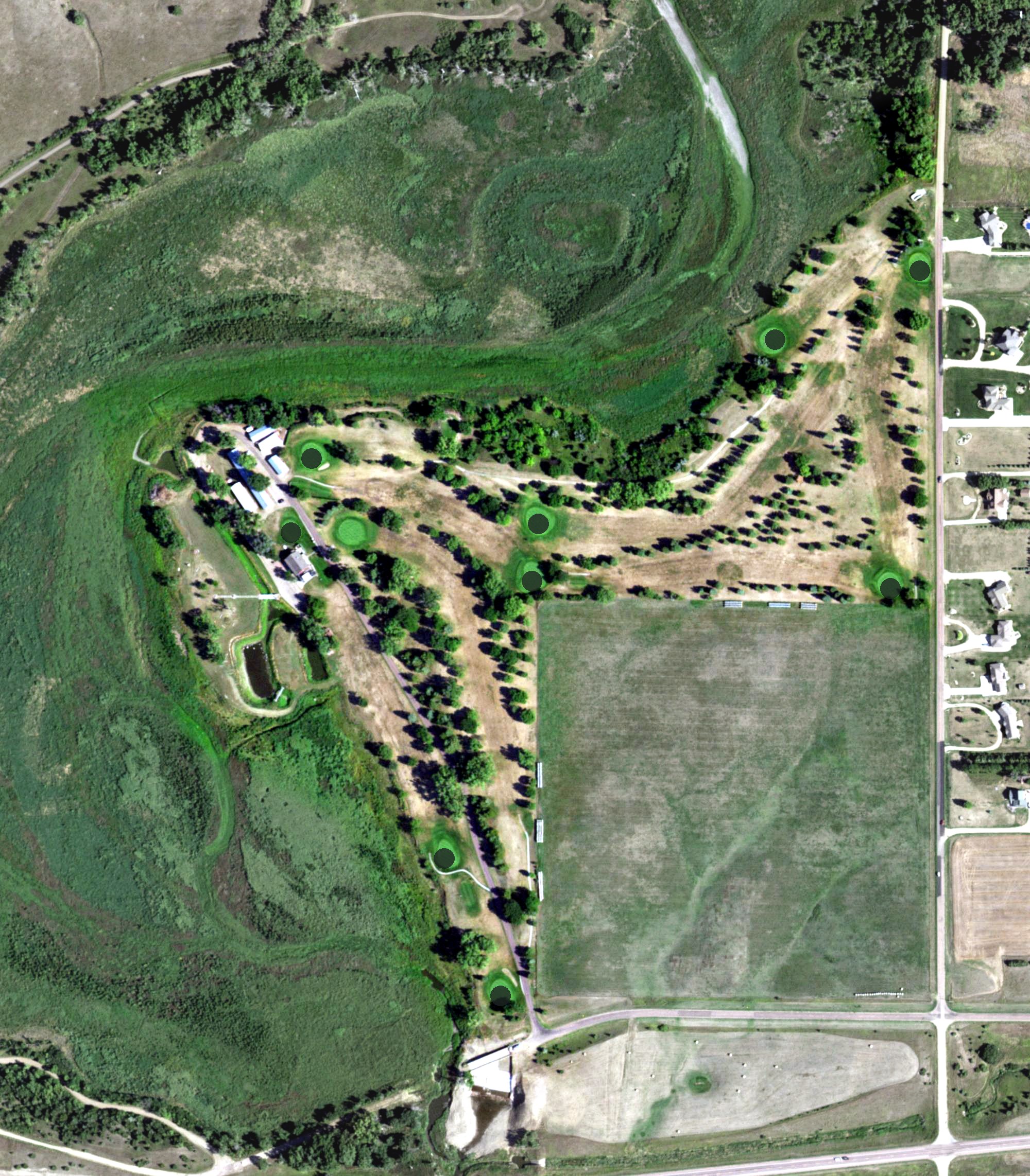 Aerial view of Lake Platte Golf Club, SD