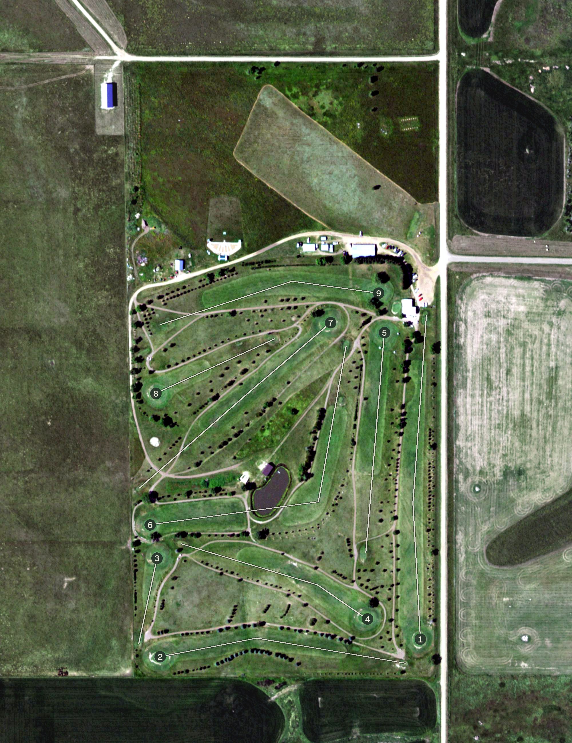 Aerial view of Lemmon Country Club, SD