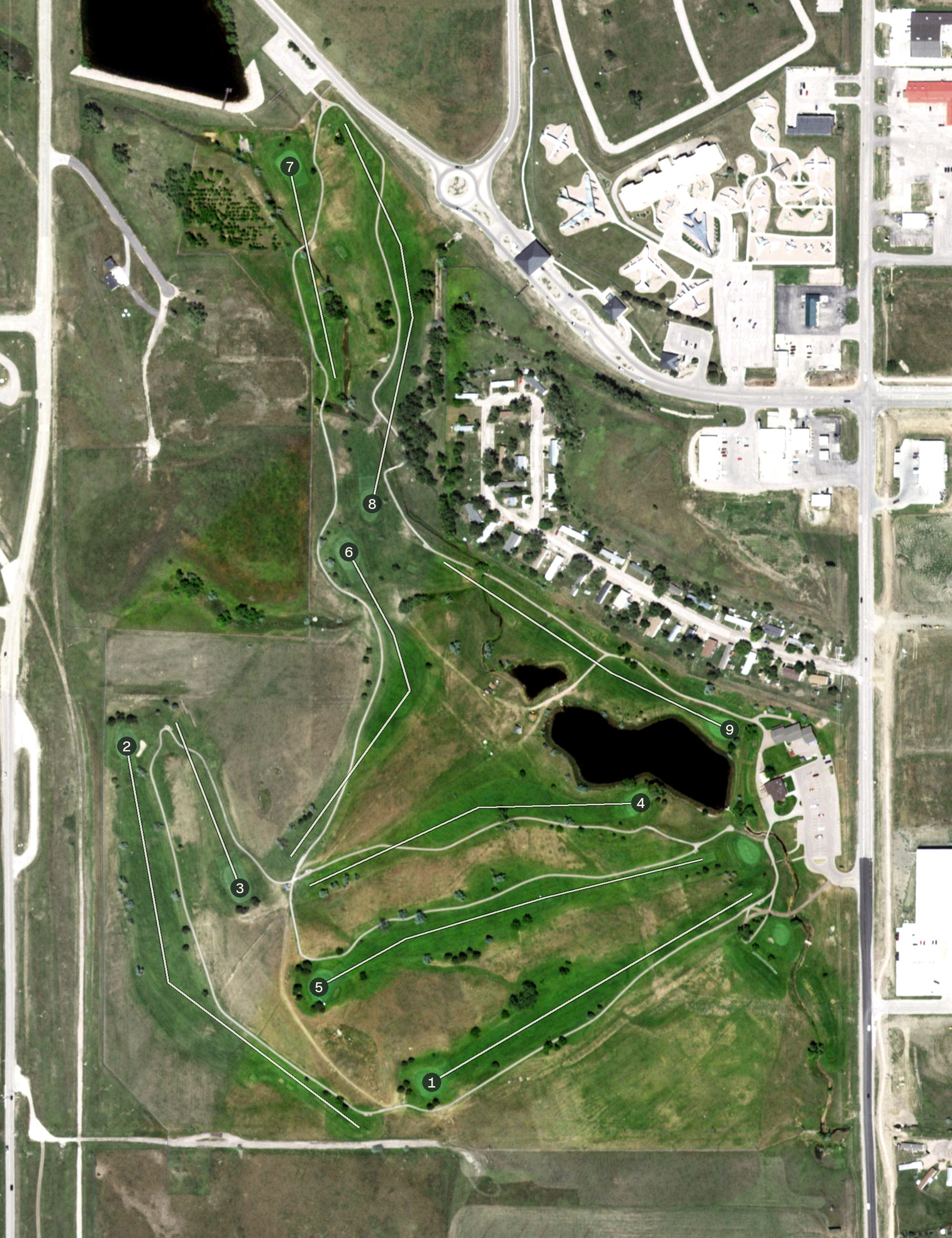 Aerial view of Prairie Ridge Golf Course, SD