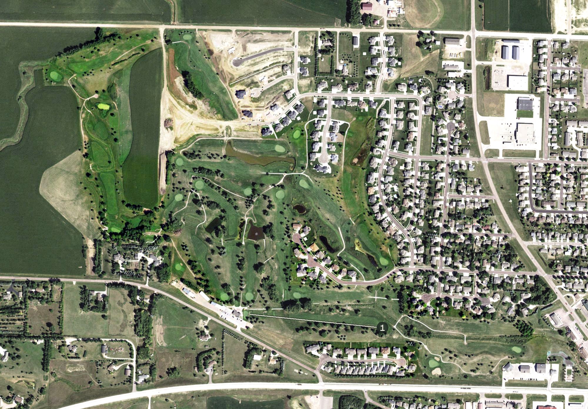 Aerial view of Rocky Run Golf Course, SD