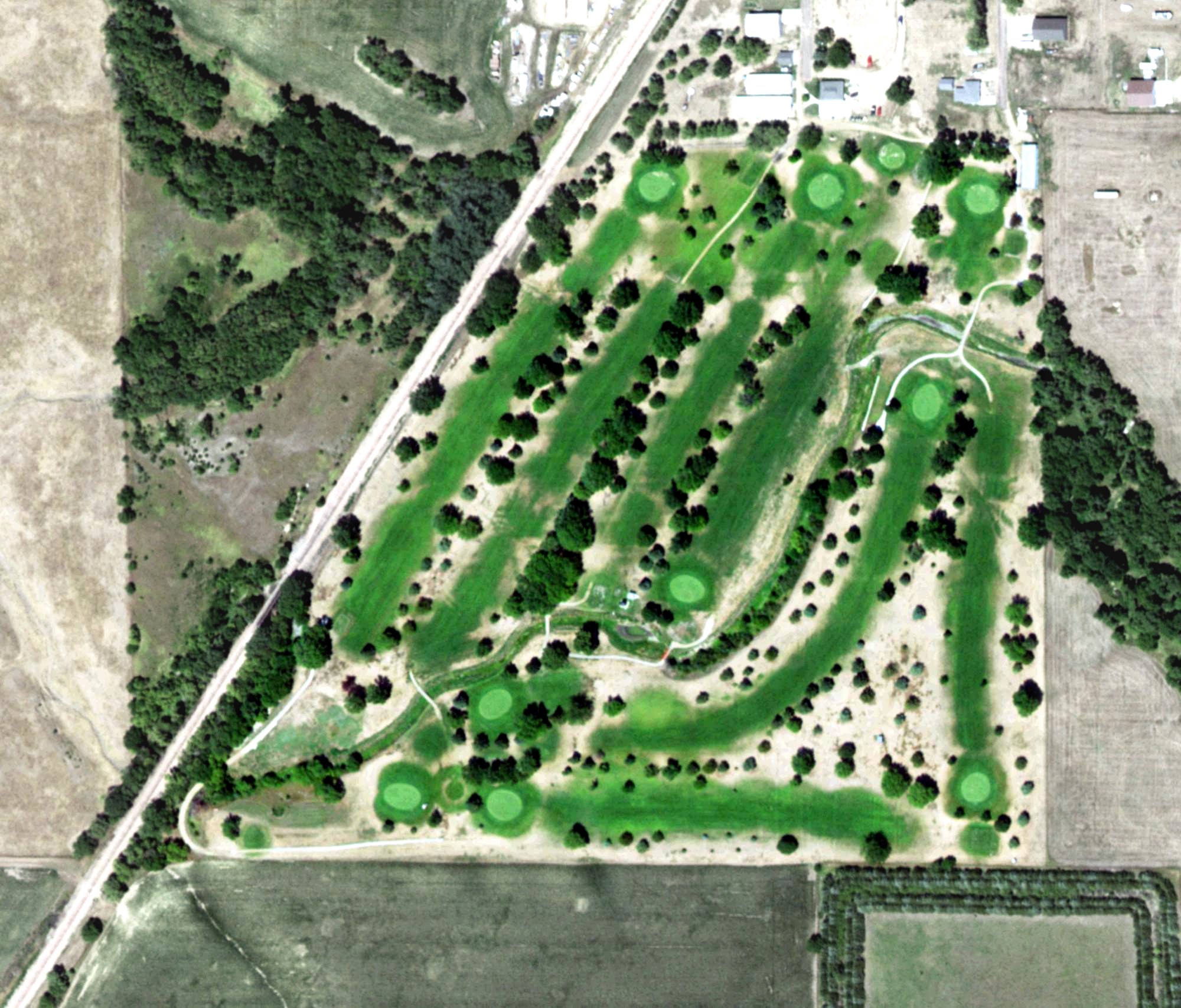 Aerial view of Scotland Dawson Creek Golf Course, SD