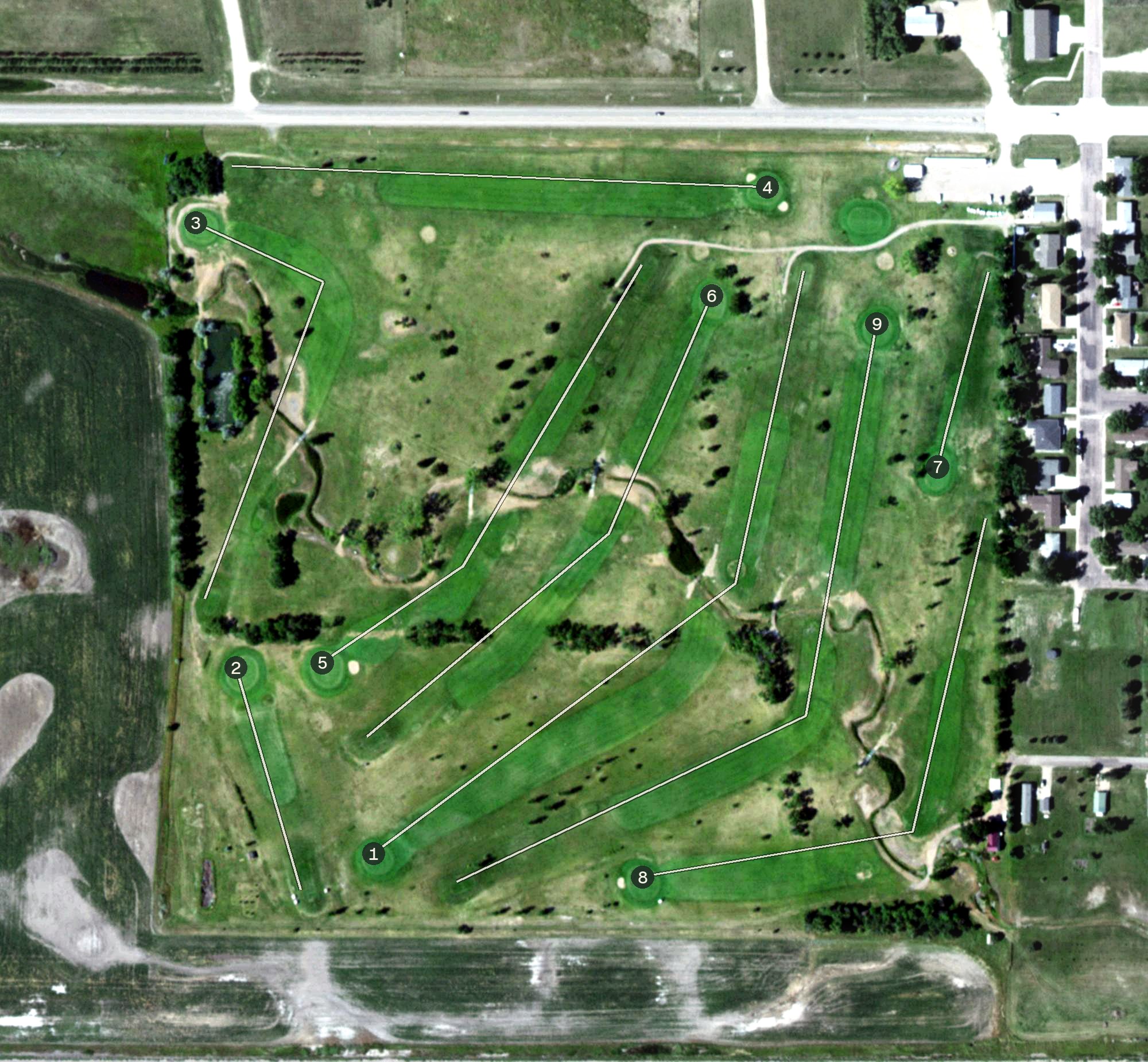 Aerial view of Split Rock Country Club, SD