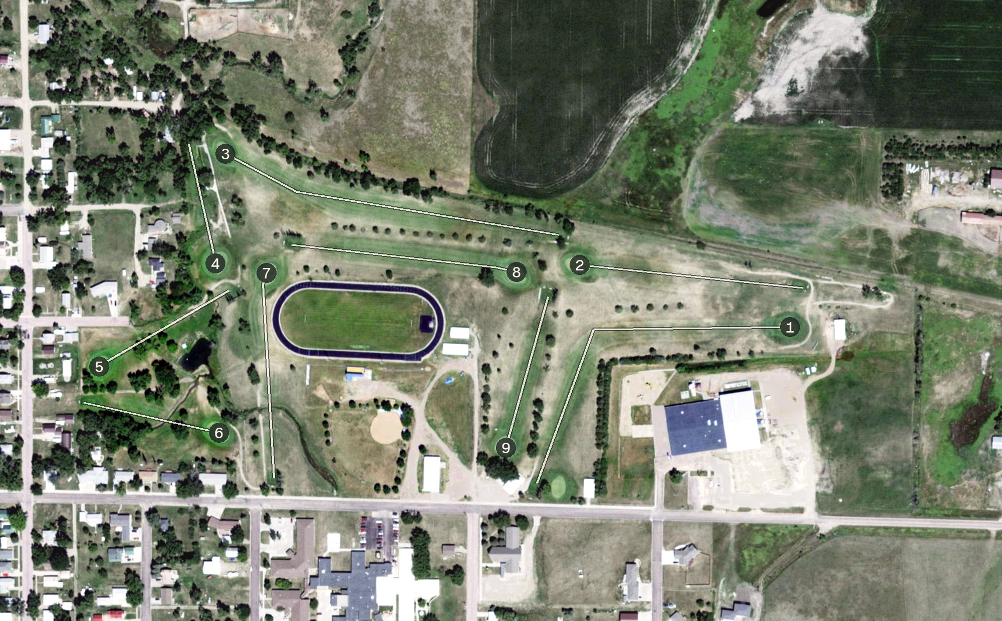 Aerial view of Springs Country Club, SD