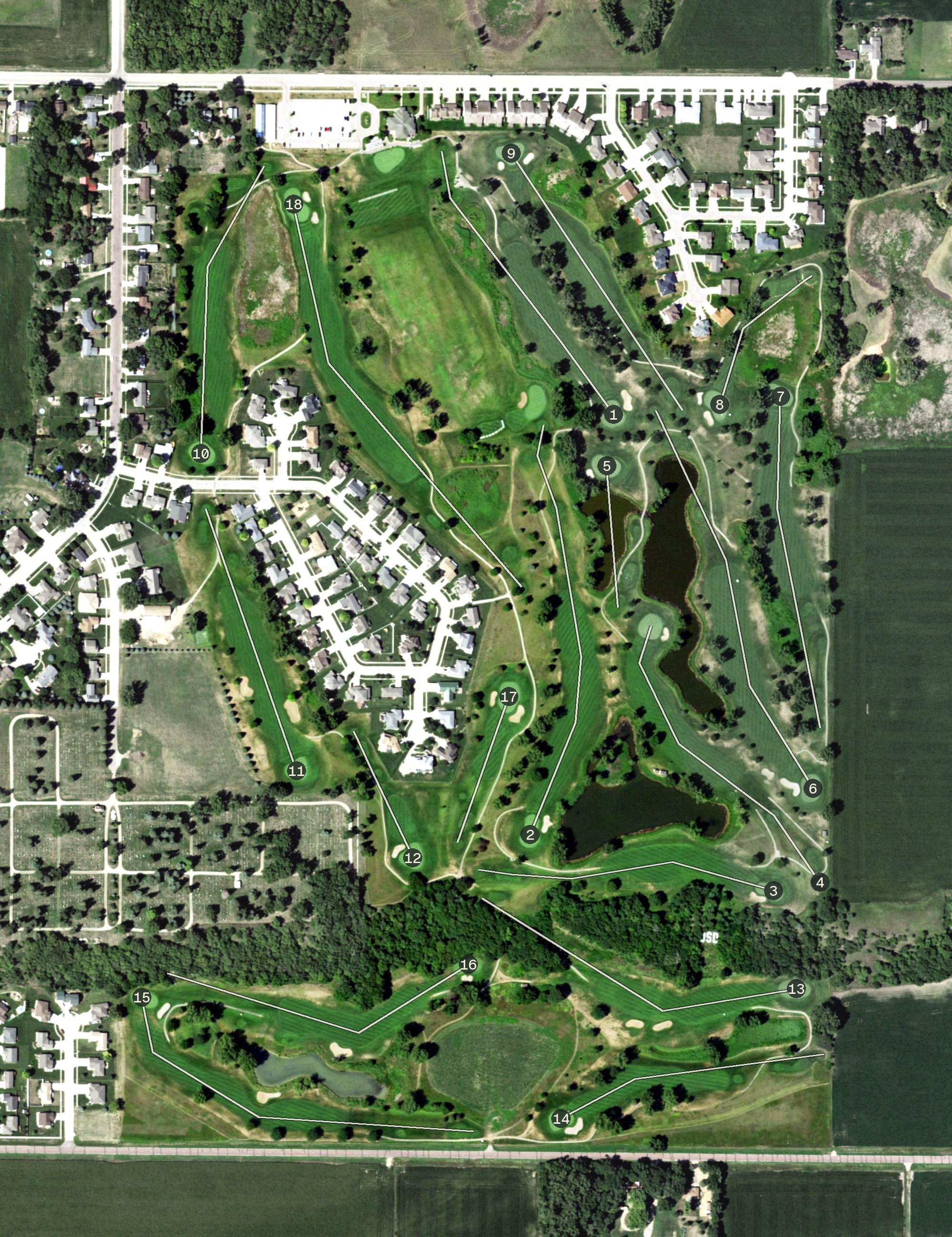 Aerial view of The Bluffs, SD