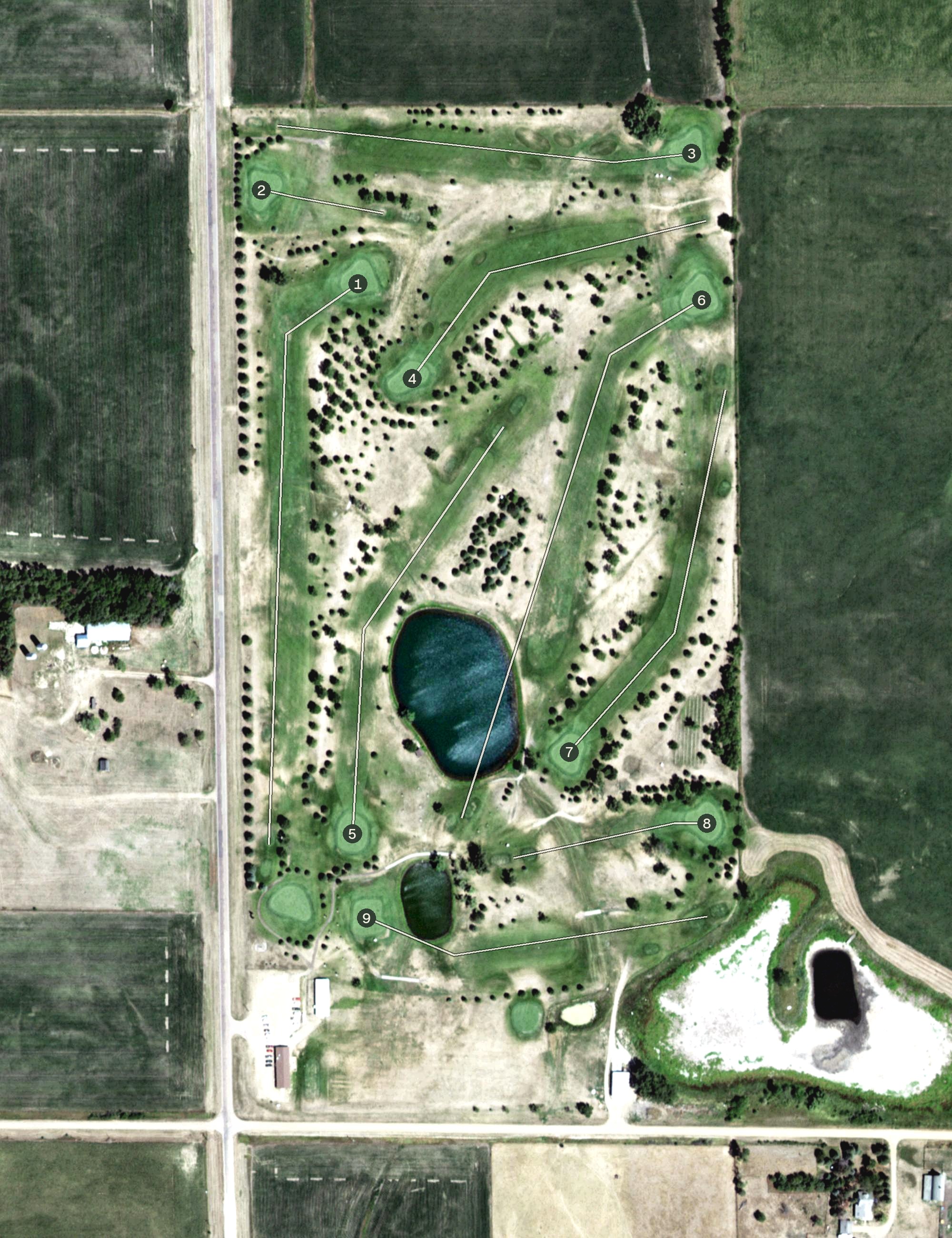 Aerial view of Valley View Golf Course, SD