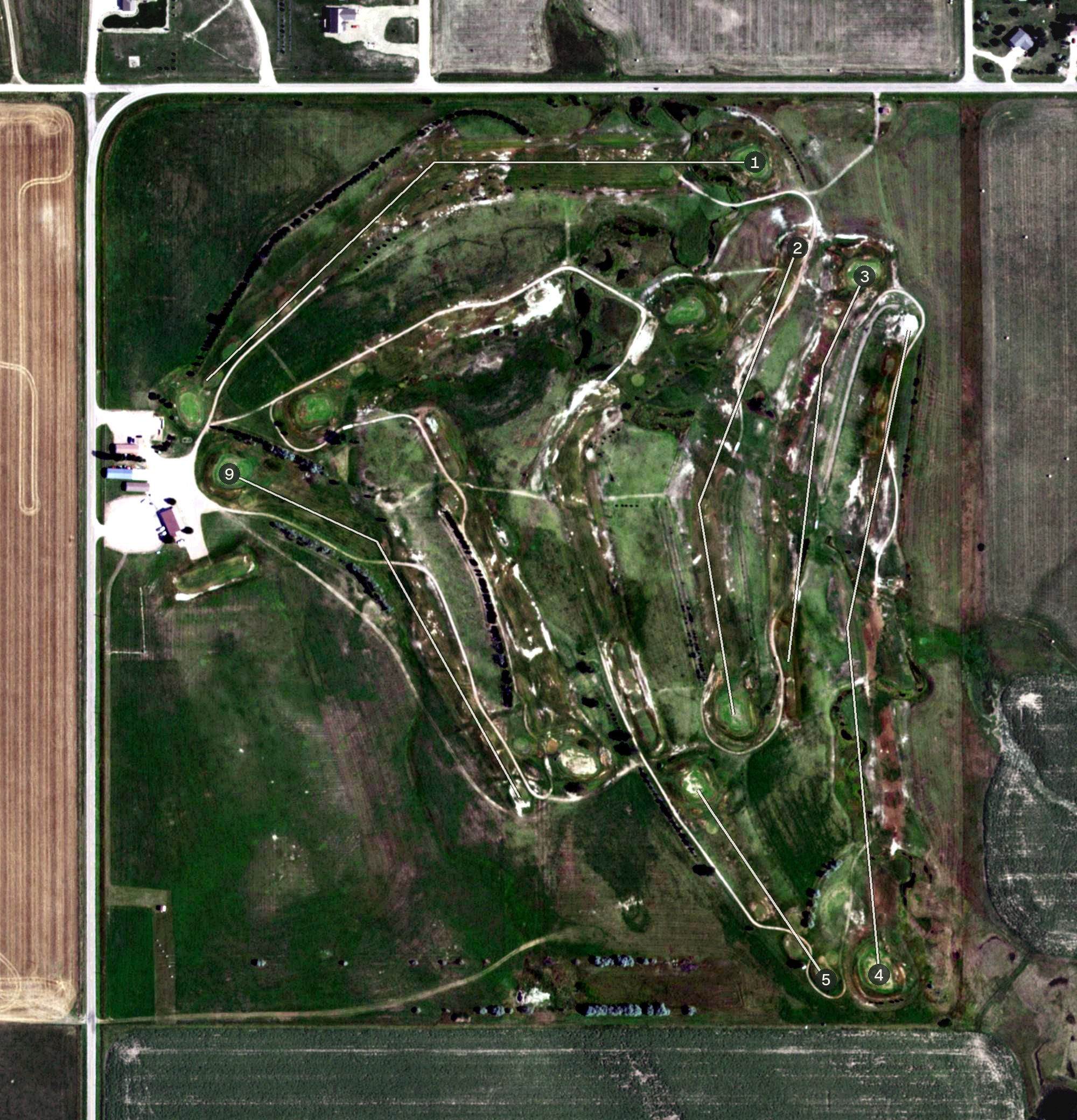 Aerial view of Wall Golf Course, SD