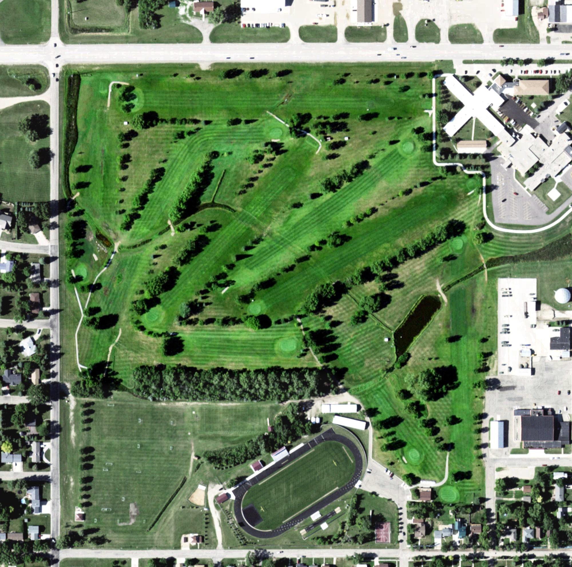 Aerial view of Webster Golf Club, SD