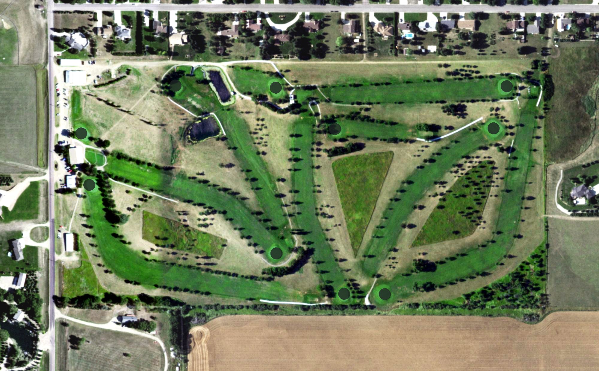 Aerial view of Winner Country Club, SD
