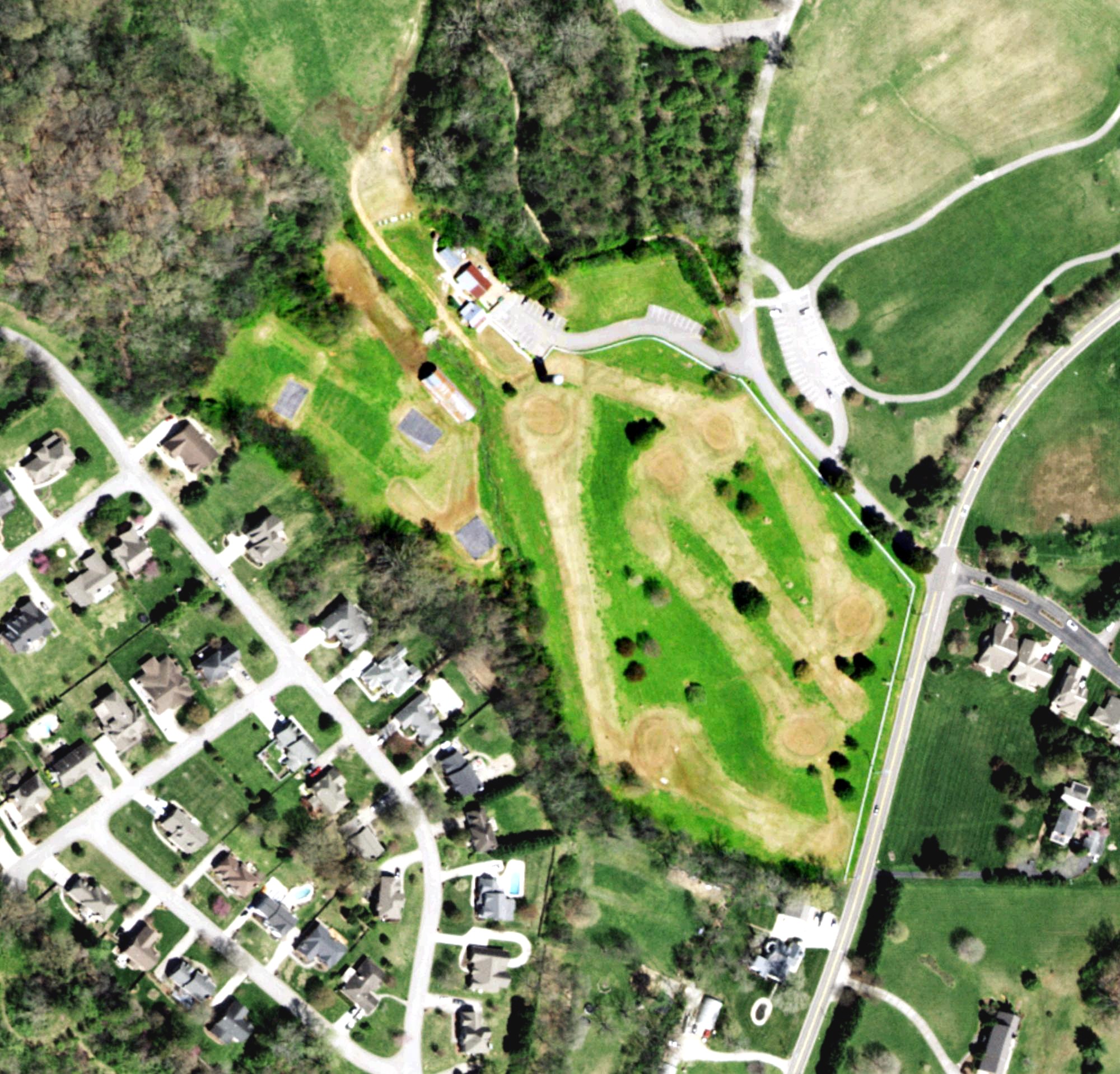 Aerial view of Beverly Park Golf Course, TN