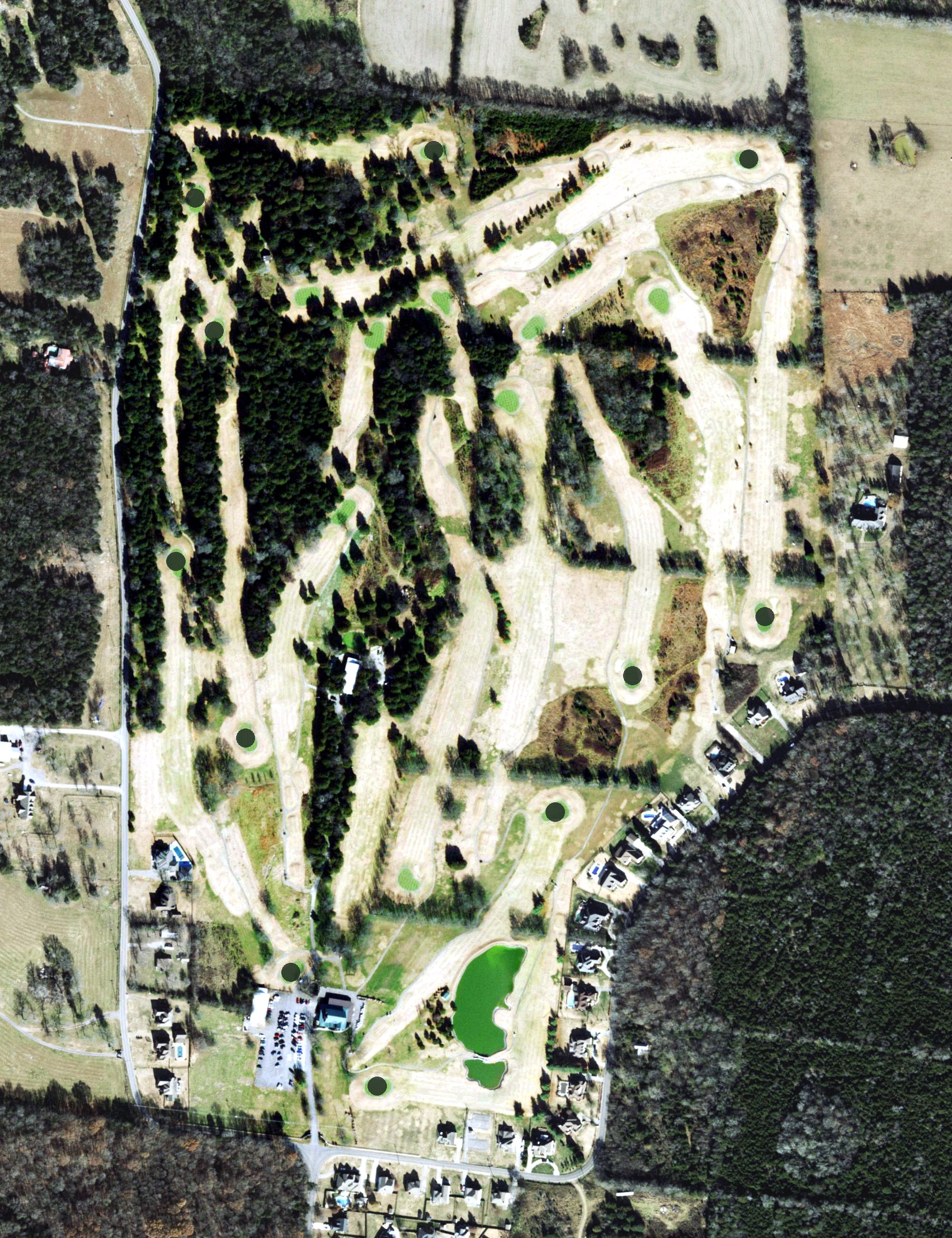 Aerial view of Cedar Crest Golf Club, TN