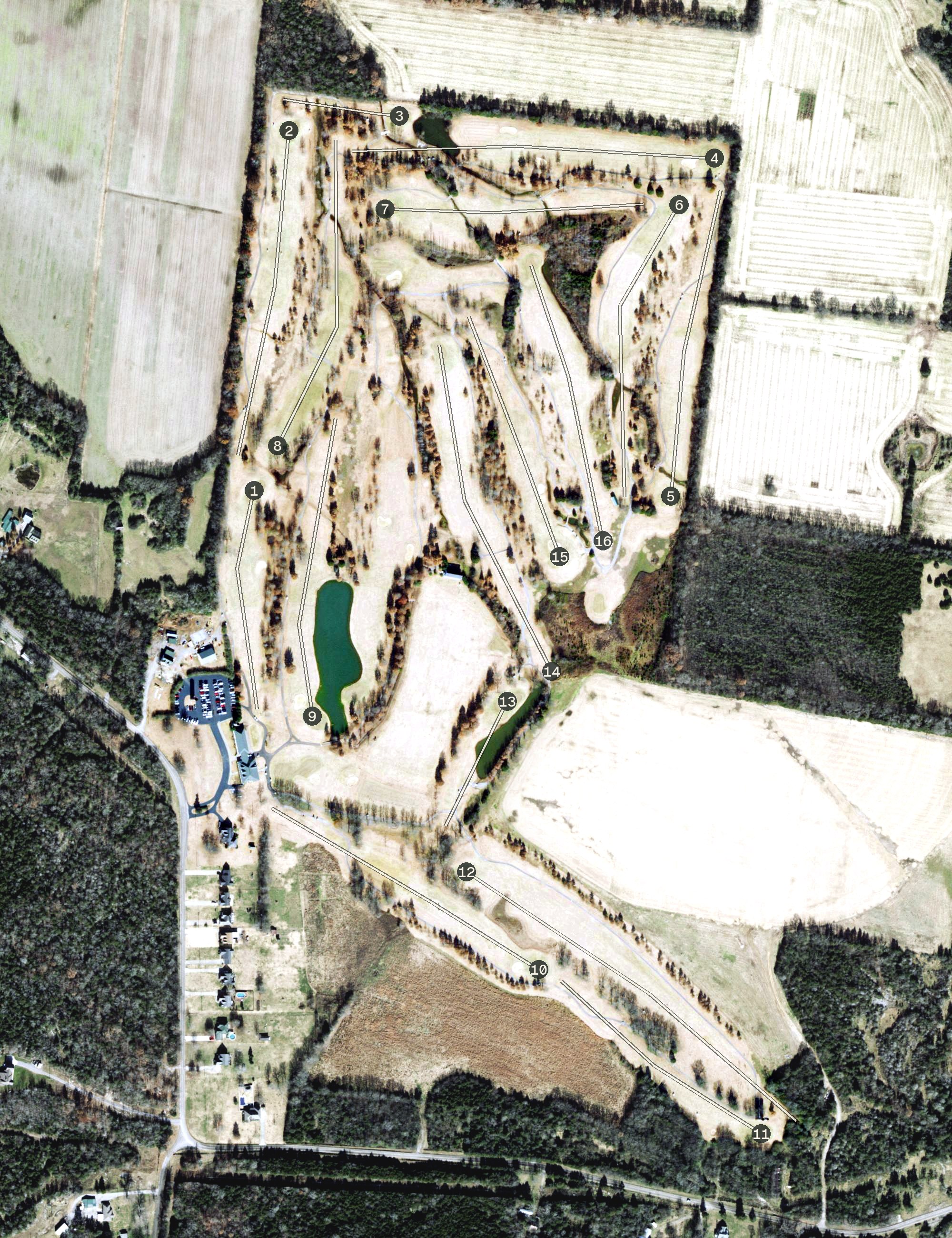 Aerial view of Champions Run Golf Course, TN