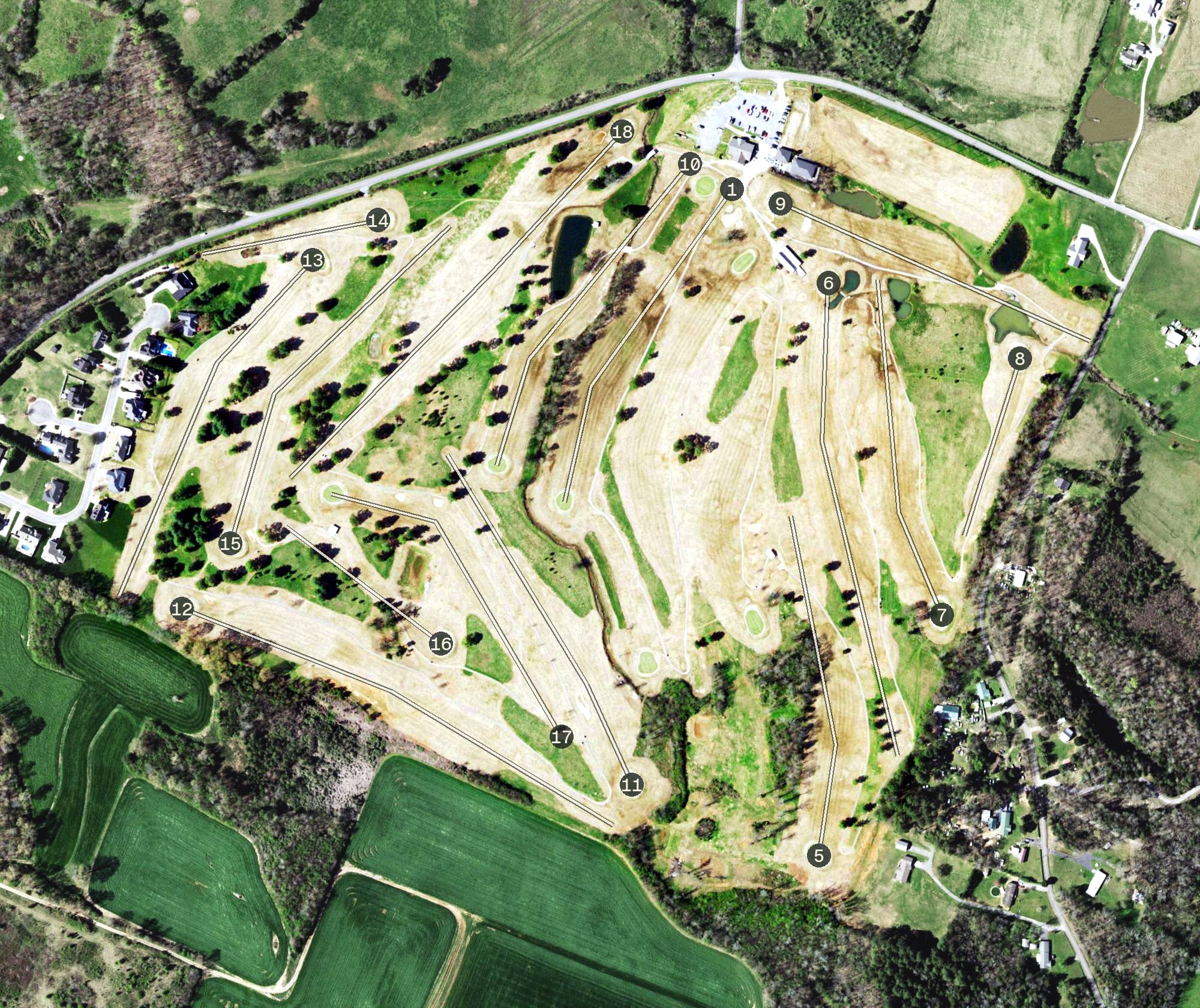 Aerial view of Chatata Valley Golf Club, TN