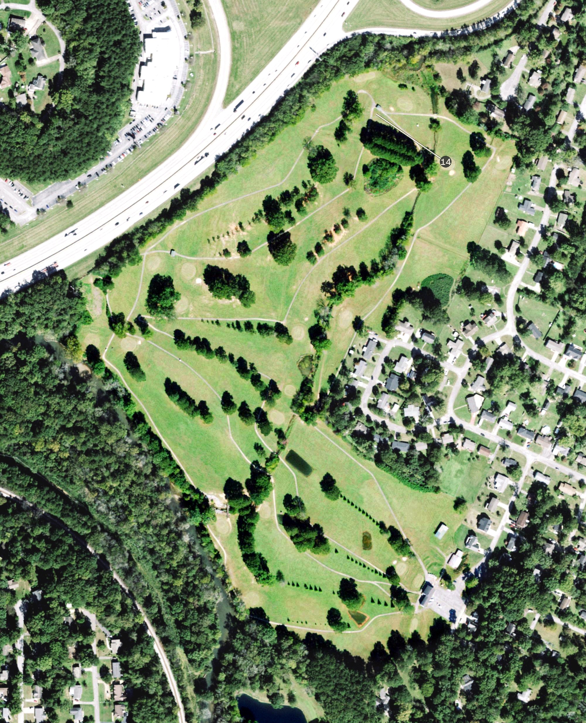 Aerial view of Concord Golf Course, TN