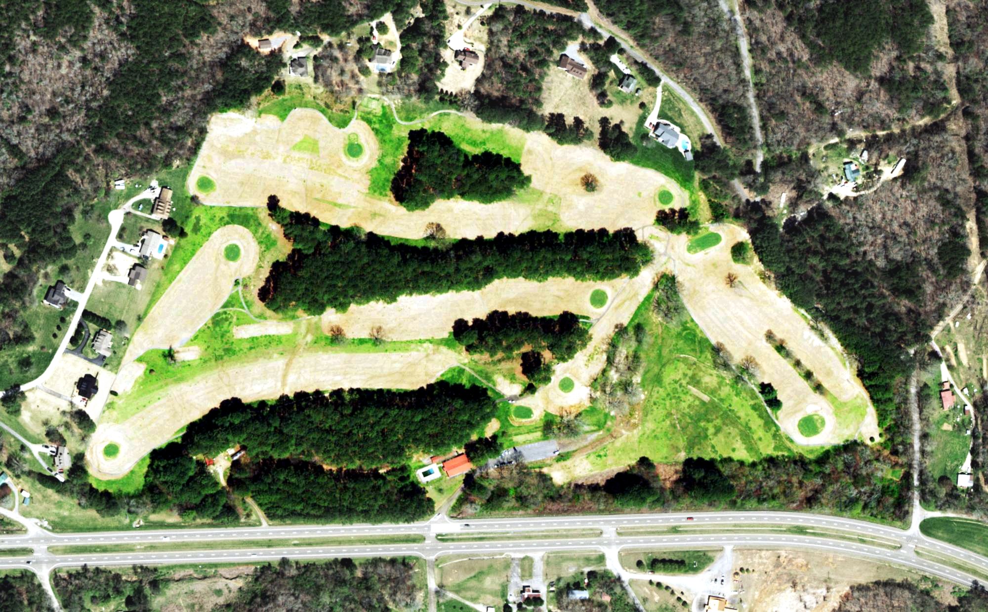 Aerial view of Copper Basin Golf Course, TN