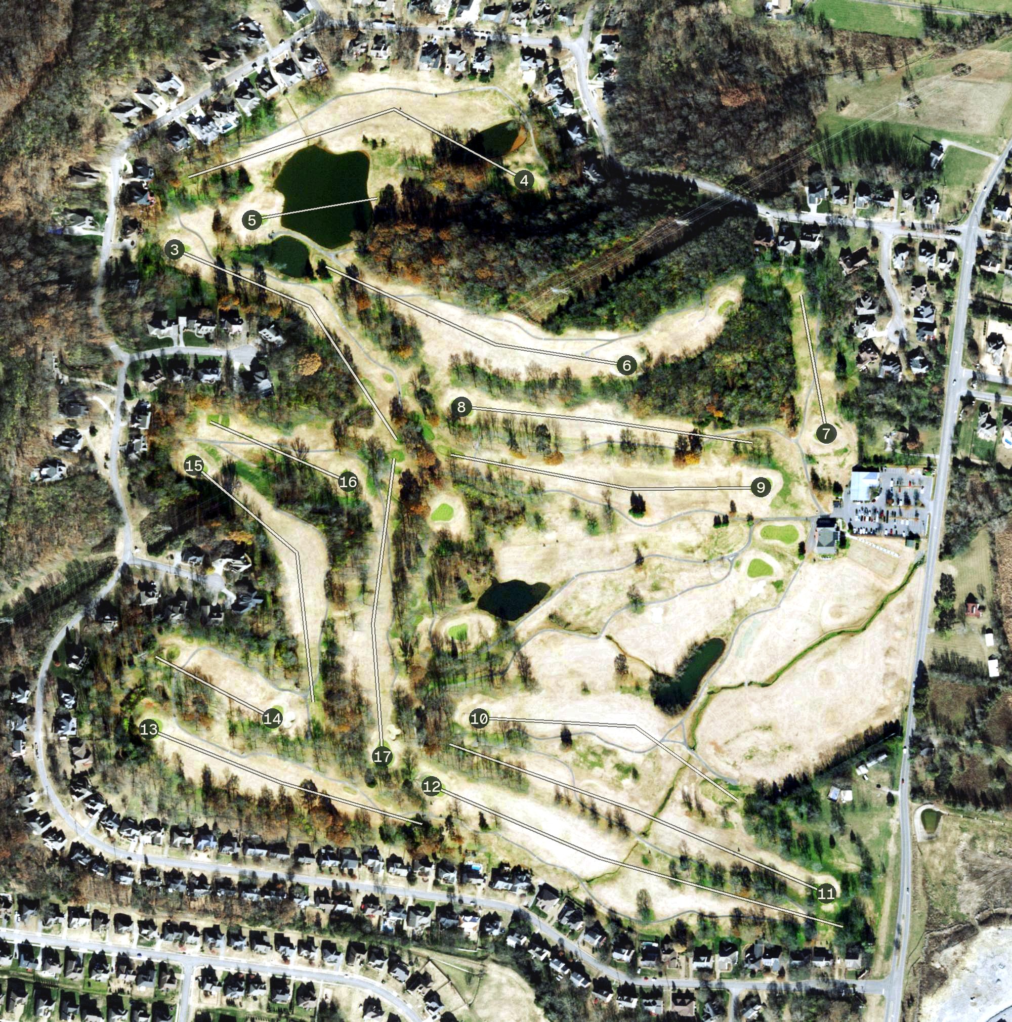 Aerial view of Country HIlls, TN