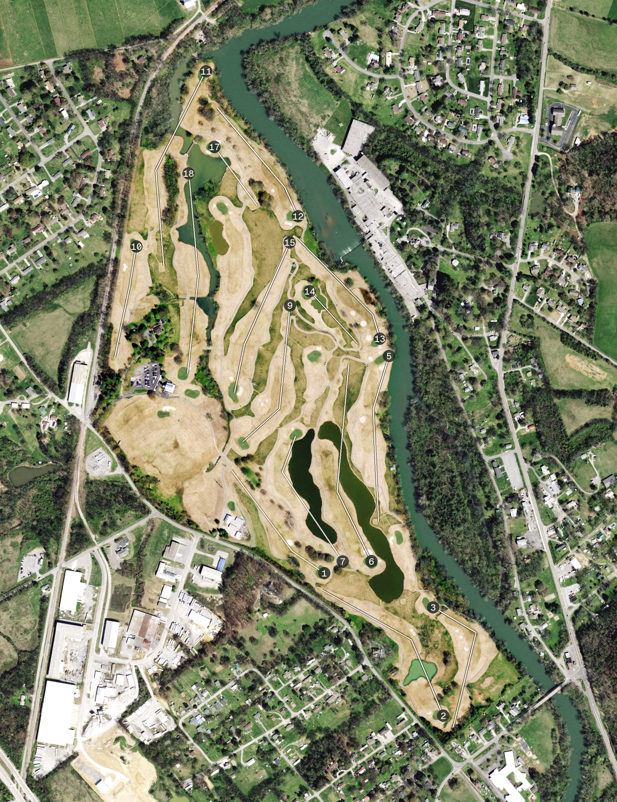 Aerial view of Egwani Farms, TN