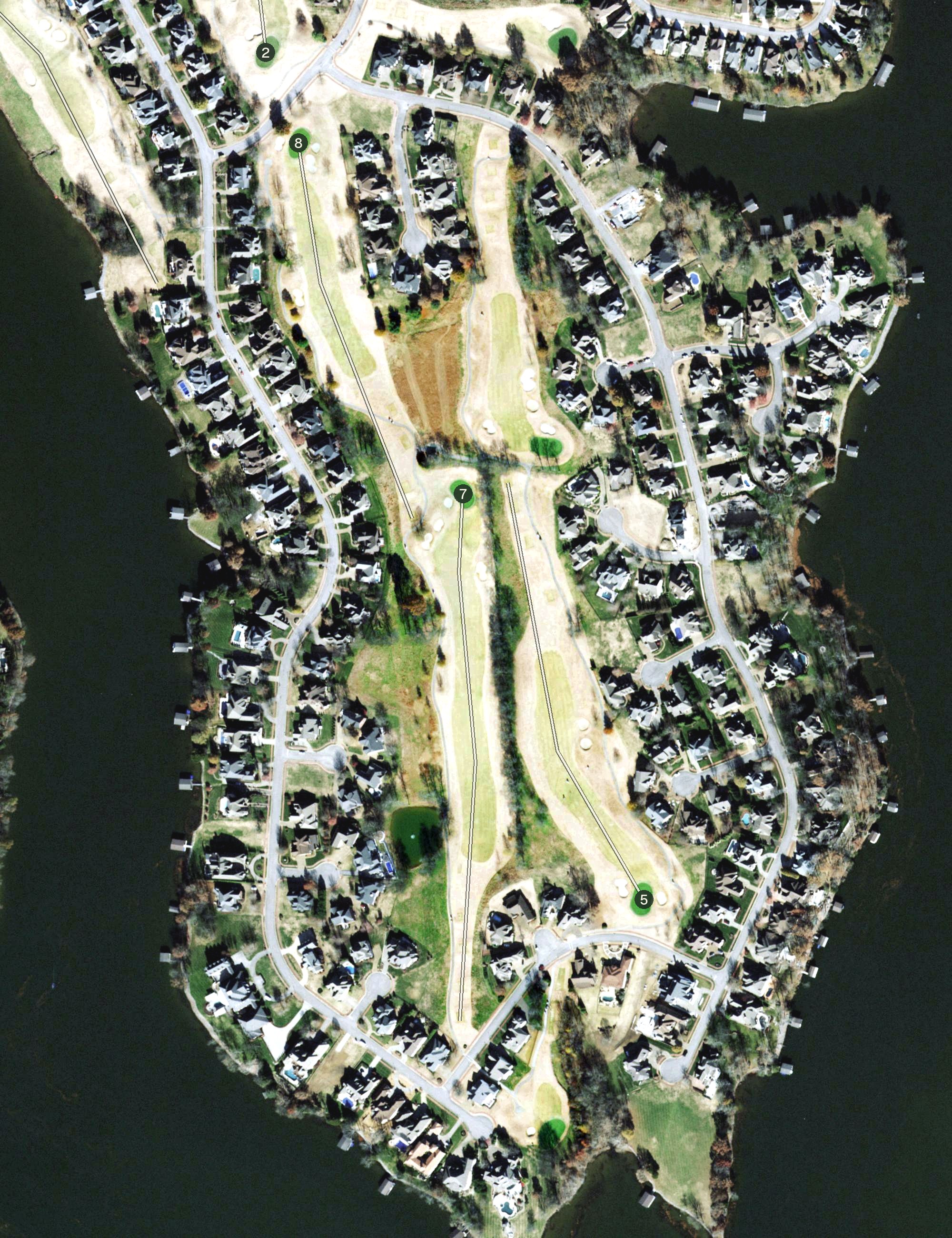 Aerial view of Fairvue, TN
