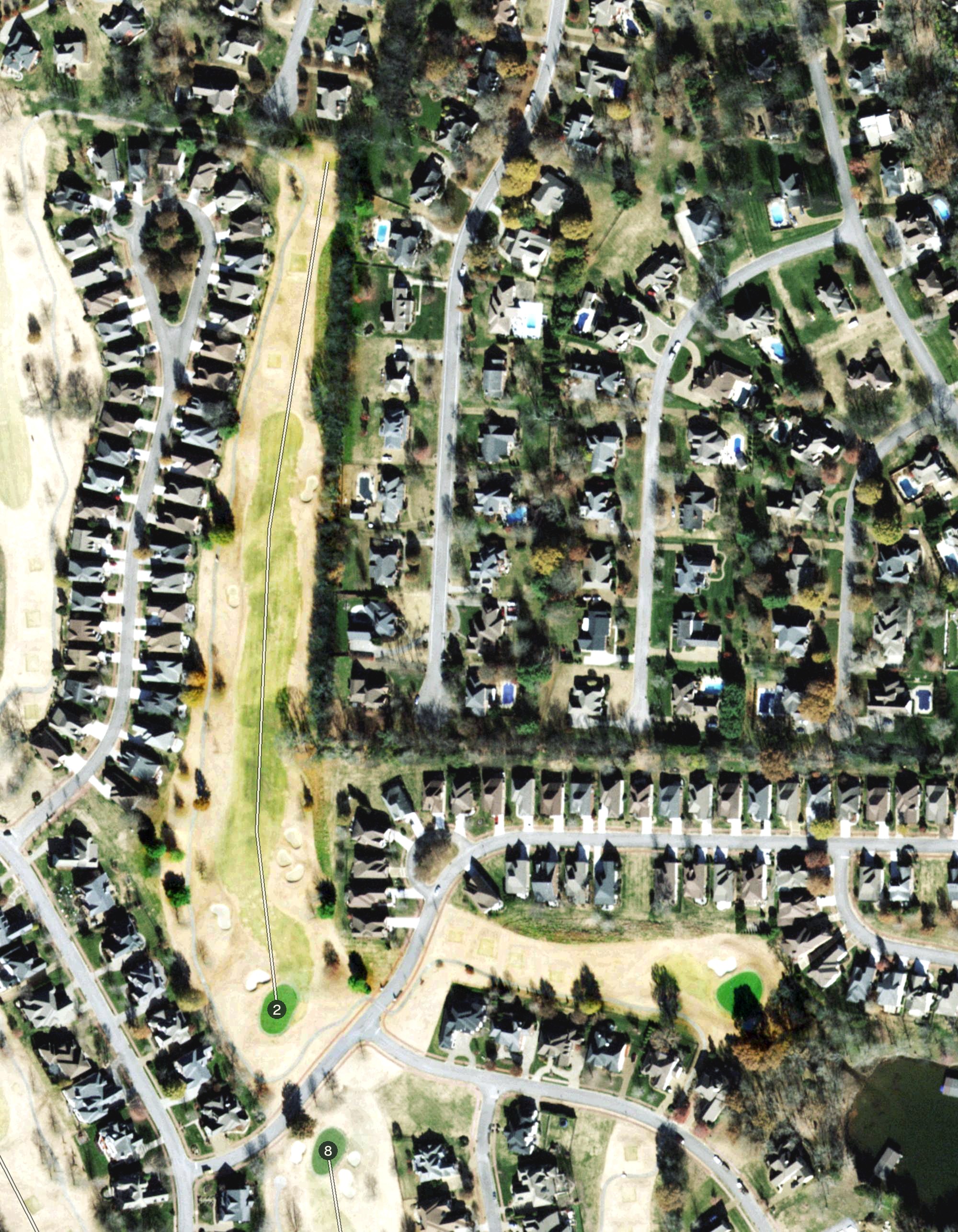 Aerial view of Fairvue, TN