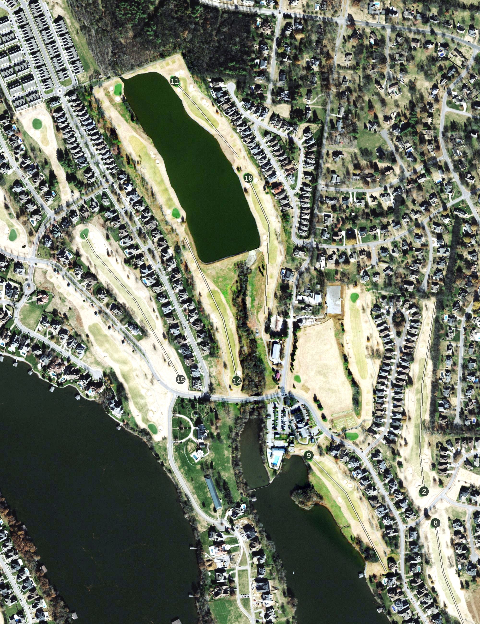 Aerial view of Fairvue, TN