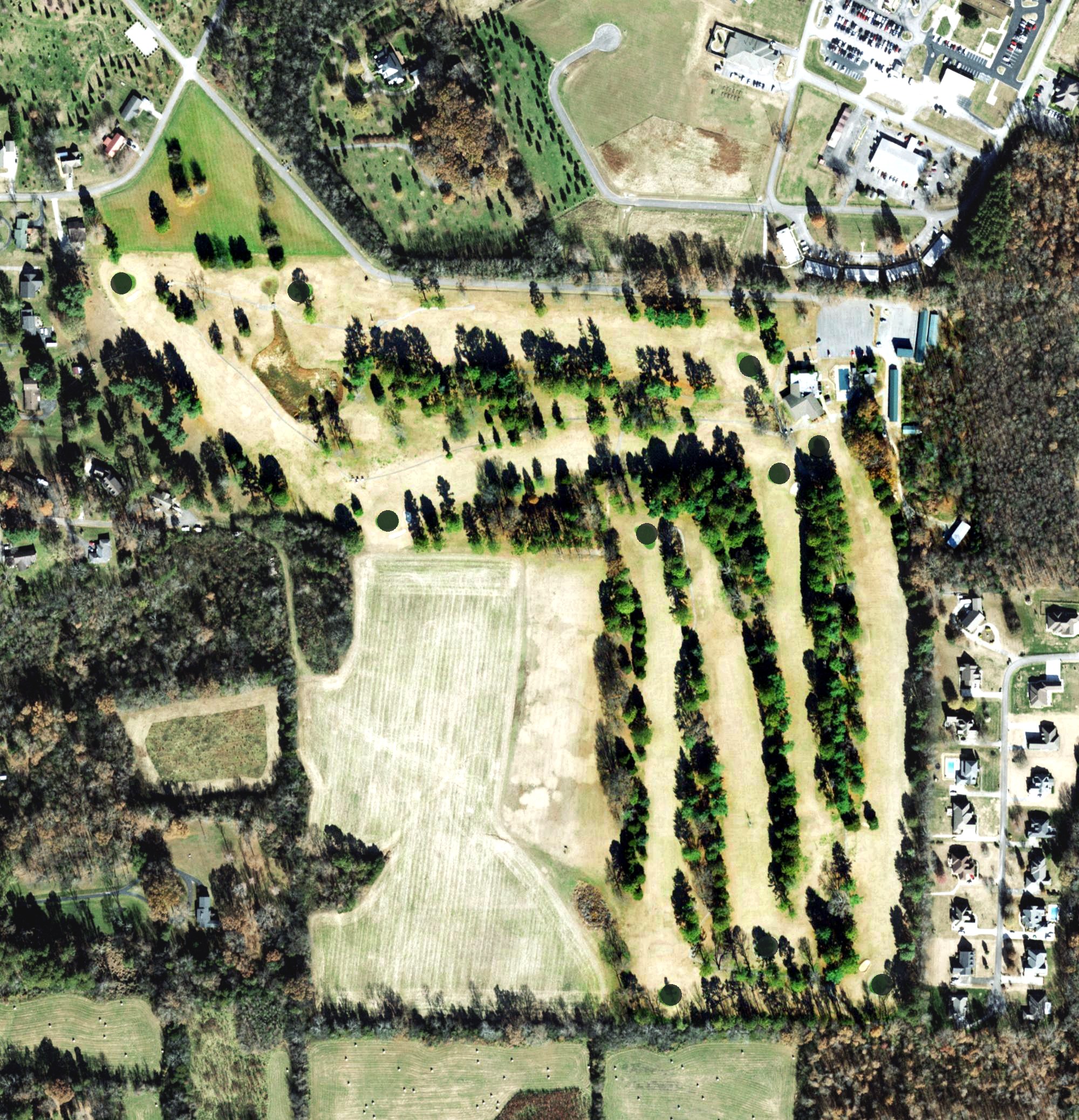 Aerial view of Franklin County Country Club, TN