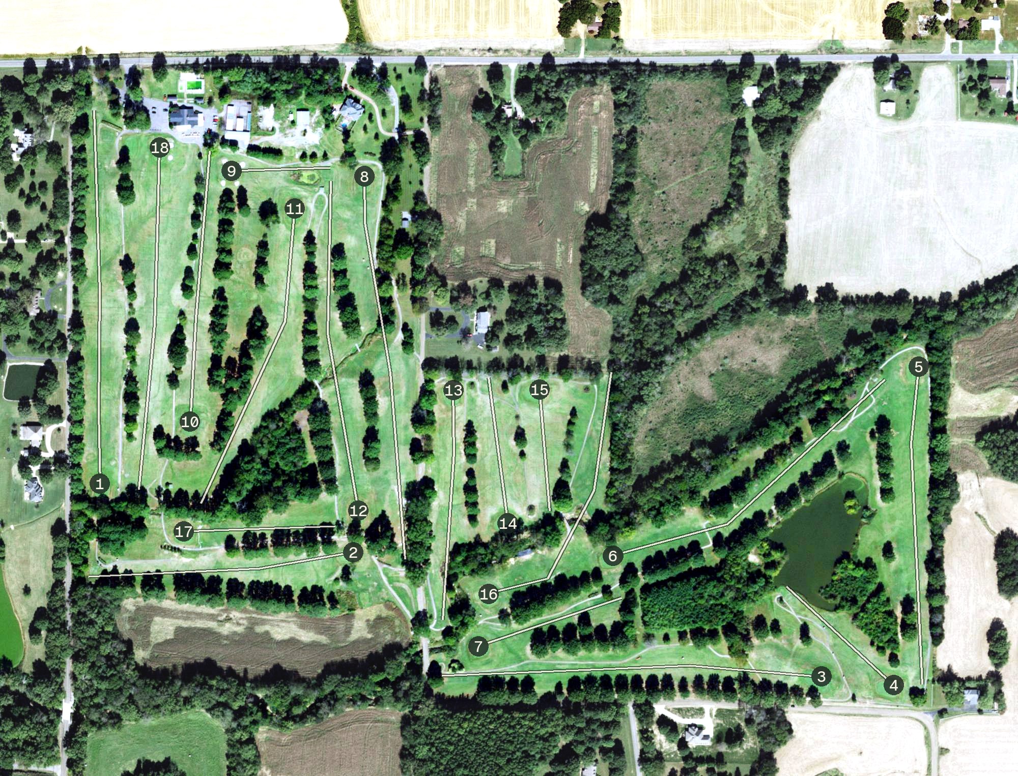 Aerial view of Fulton Country Club, TN