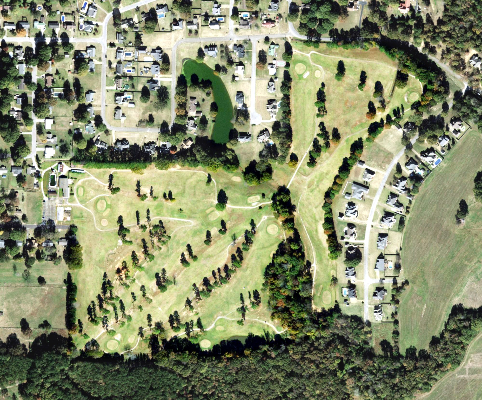 Aerial view of Hardeman County Golf Club, TN