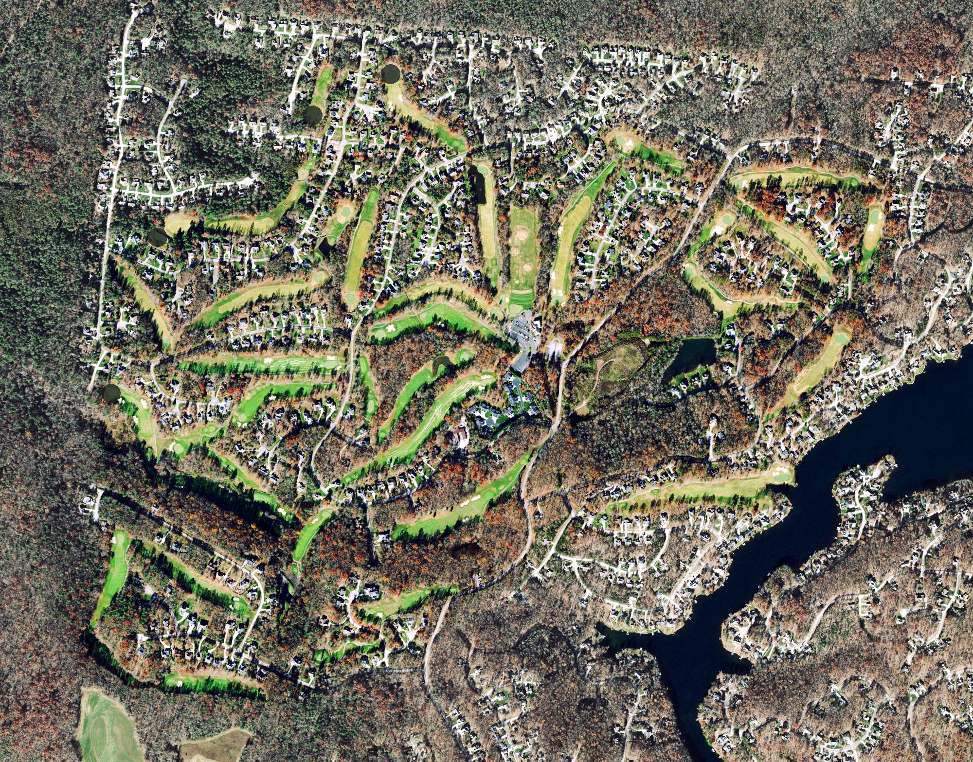 Aerial view of Heatherhurst Golf Club, TN