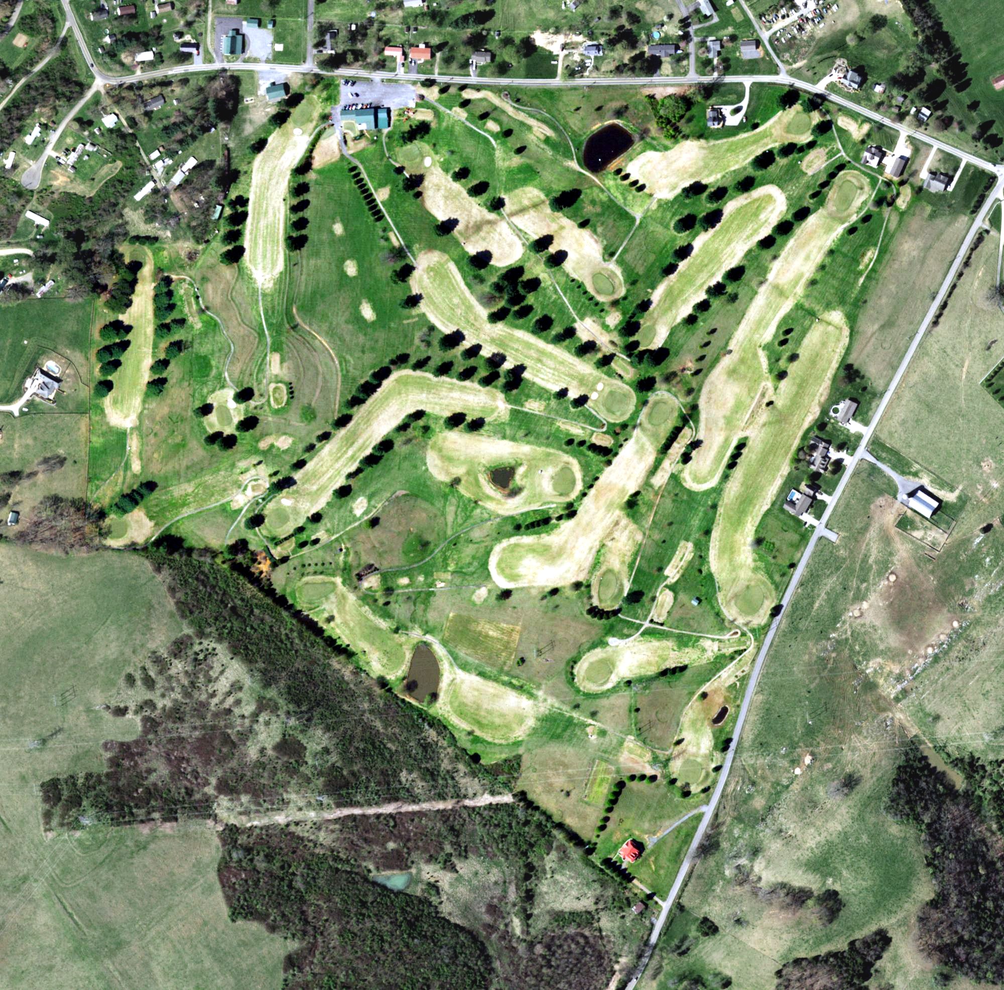 Aerial view of McDonald Hills, TN