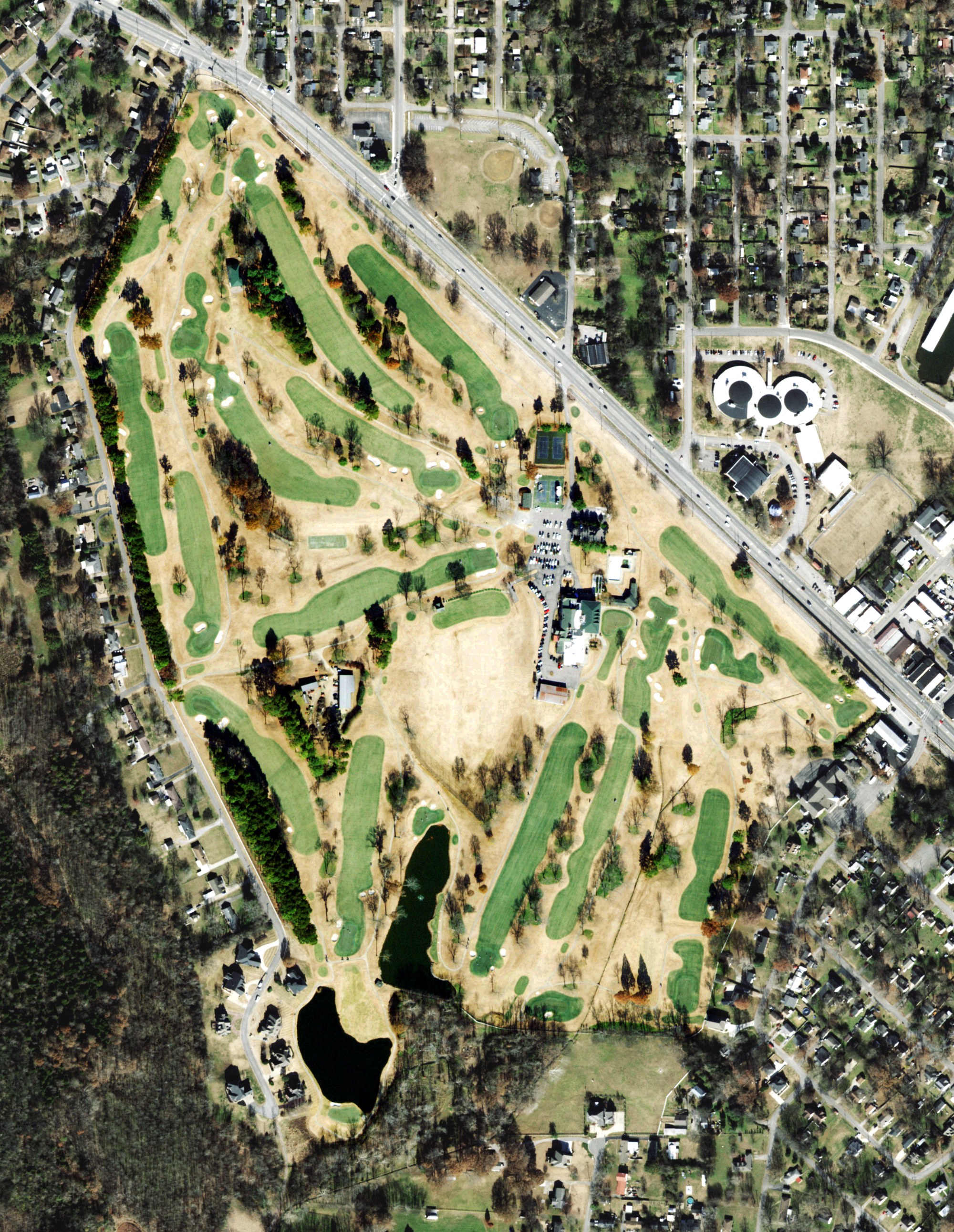Aerial view of Old Hickory Country Club, TN