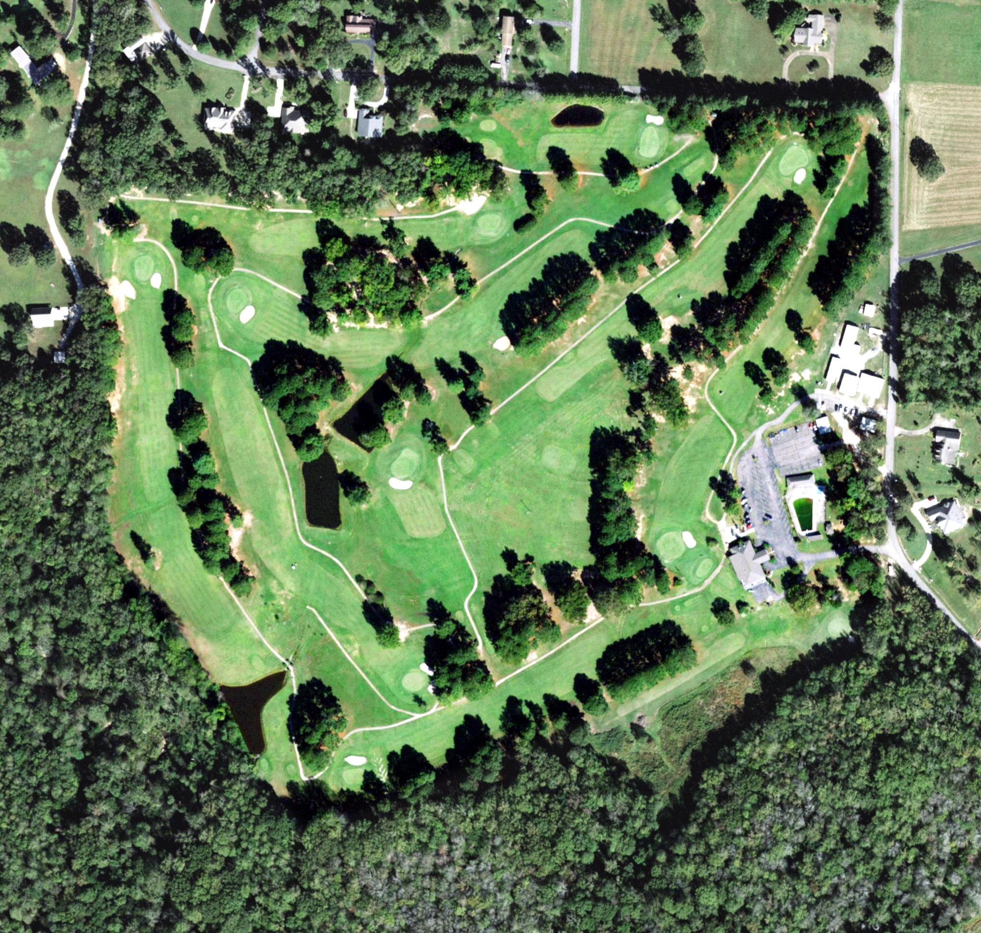 Aerial view of Paris Country Club, TN