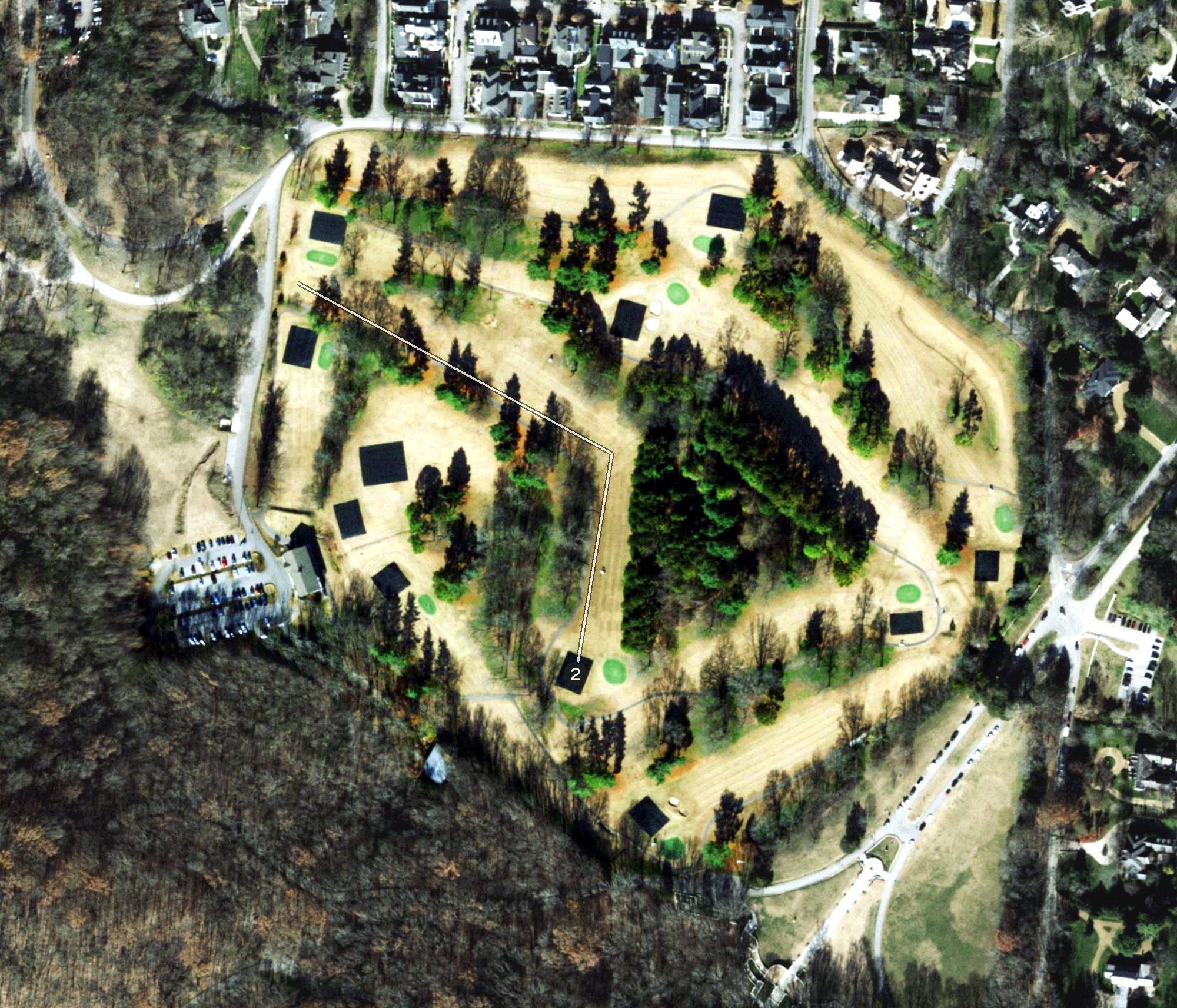 Aerial view of Percy Warner Golf Course, TN