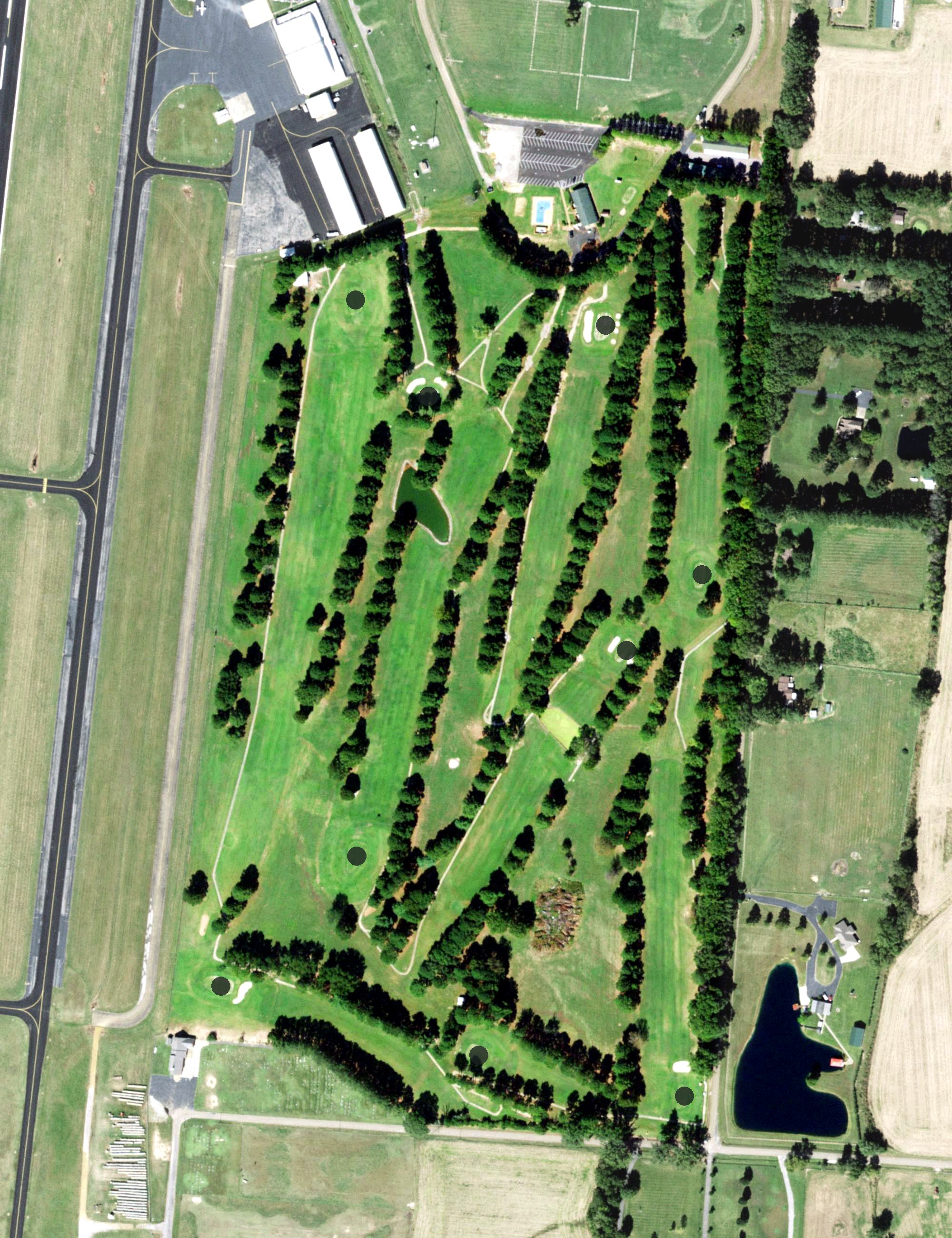 Aerial view of Poplar Meadows Country Club, TN
