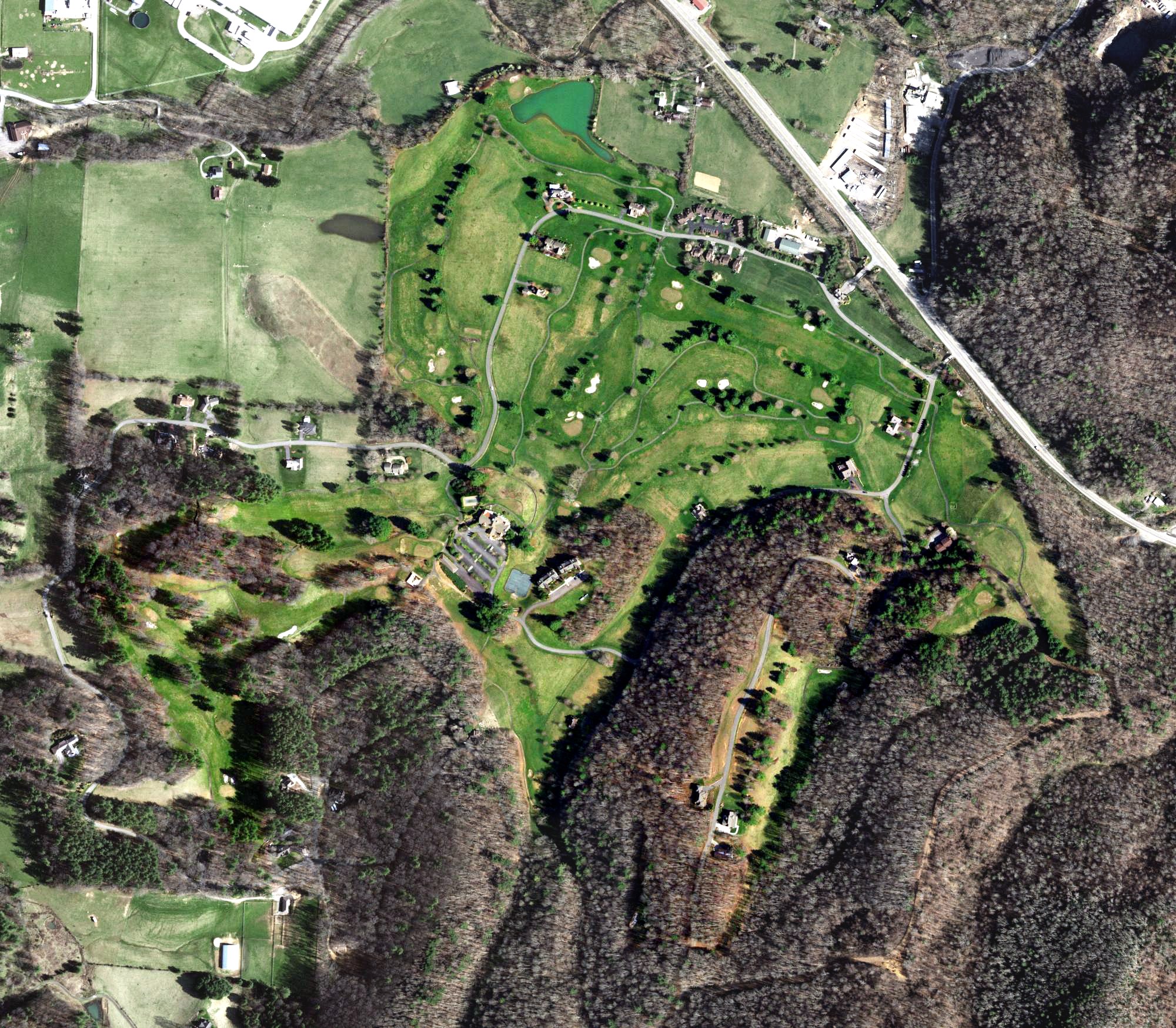 Aerial view of Redtail Mountain, TN