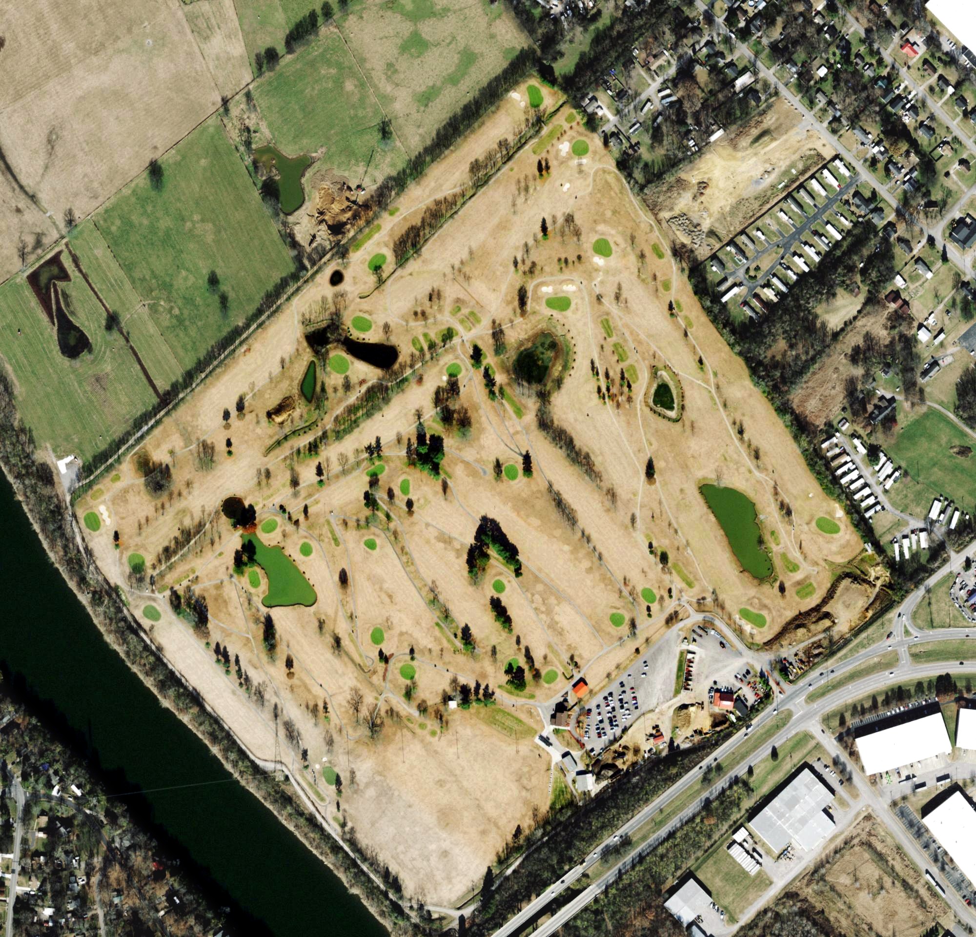 Aerial view of Riverside Golf Course, TN
