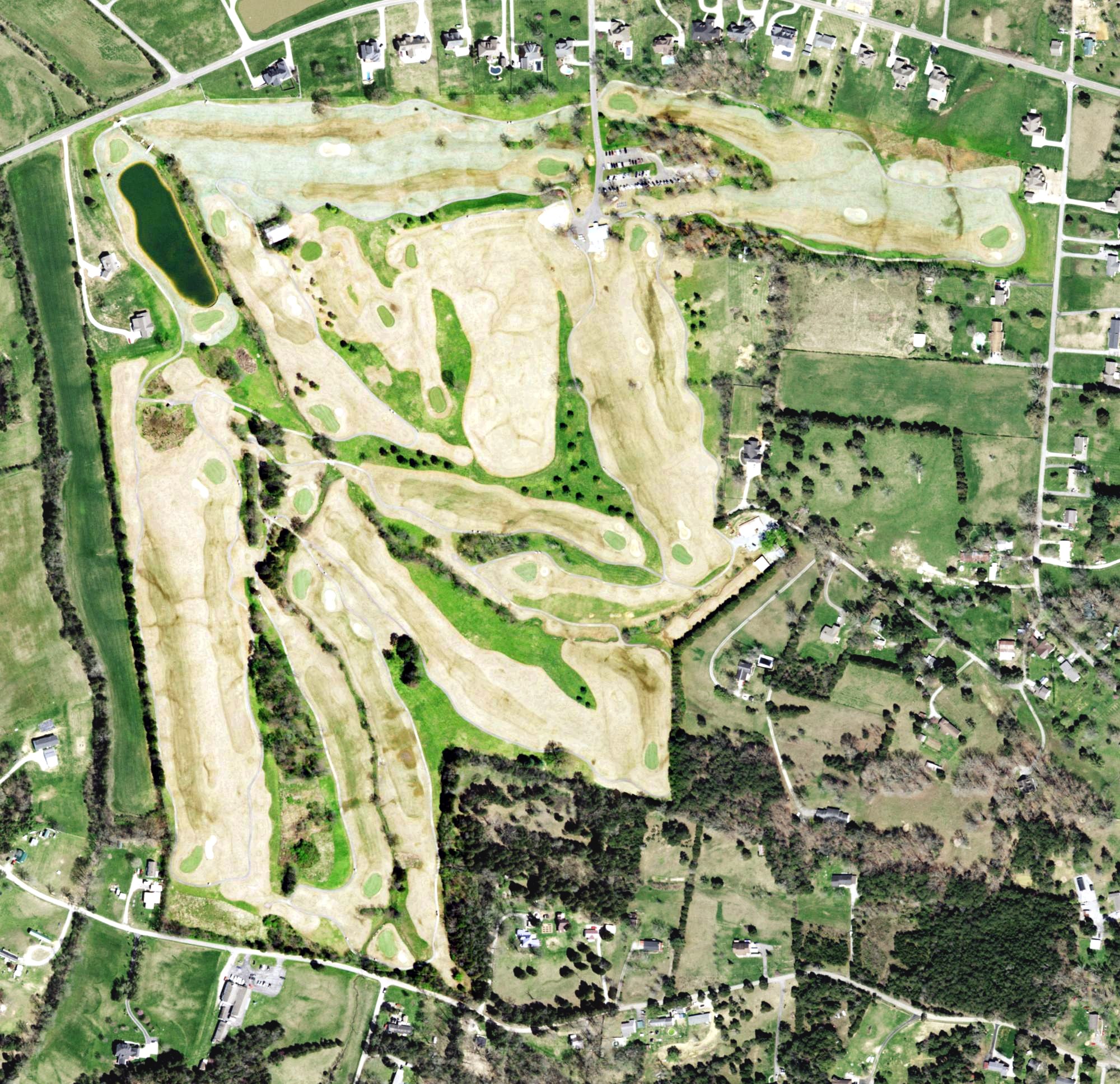 Aerial view of Ruggles Ferry Golf Course, TN